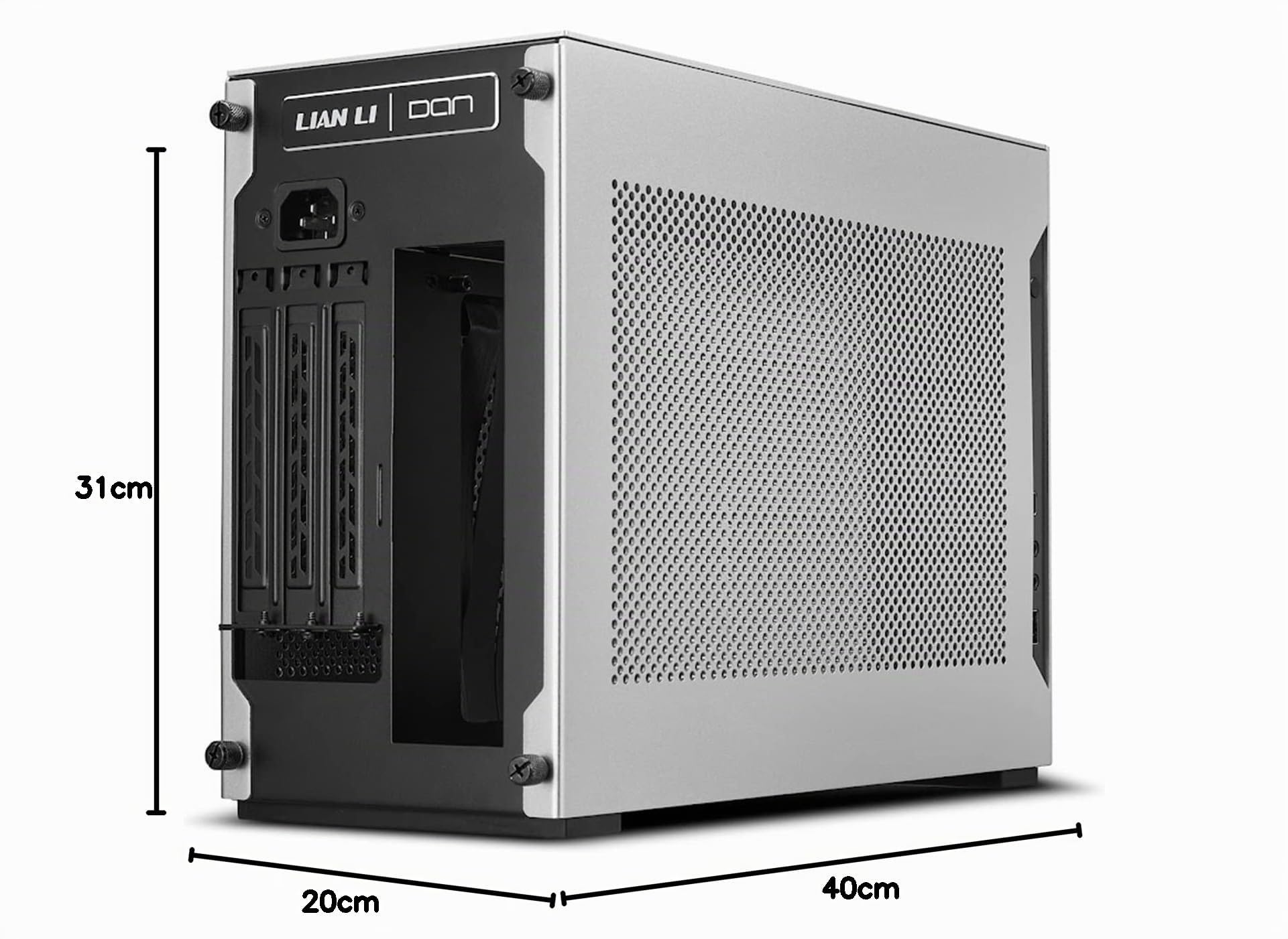 Lian Li Compatible A4-H2O A4 Mini-ITX Gehäuse, PCIE4.0 Riserkabel - Silber