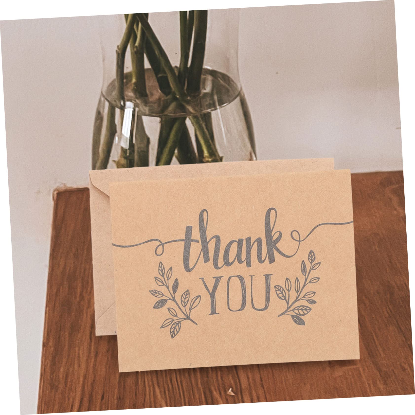 NUOBESTY 48sätze Kraftpapier Dankeskarten Für Kleine Unternehmen Einfache Elegante Grußkarten Zur Kundenbindung Und Für Online-shops Und Dienstleister