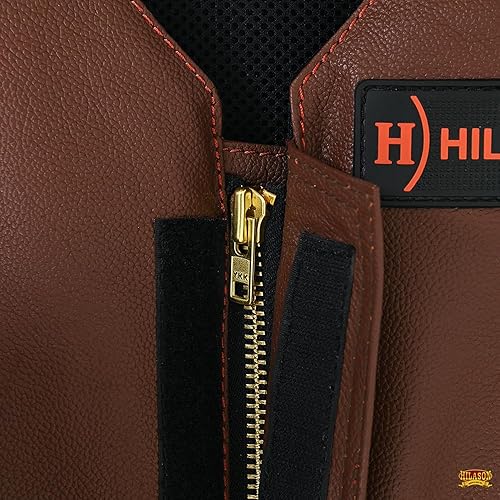 Miniatura 6 de HILASON Equestrian Horse Riding Vest Safety Protective Leather Maroon  Bull Riding Gear  Horse Riding Protective Vest