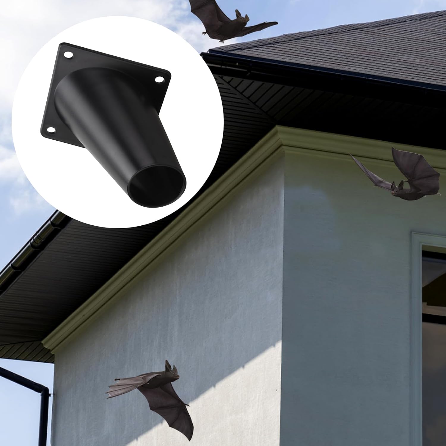 6 Pack Bat Exclusion Device One Way Door, Bat Removal Cone Bats Excluder Reusable Tool, Bats Remove Deterrent Trap Devices for Outdoor House Attic Control Removal