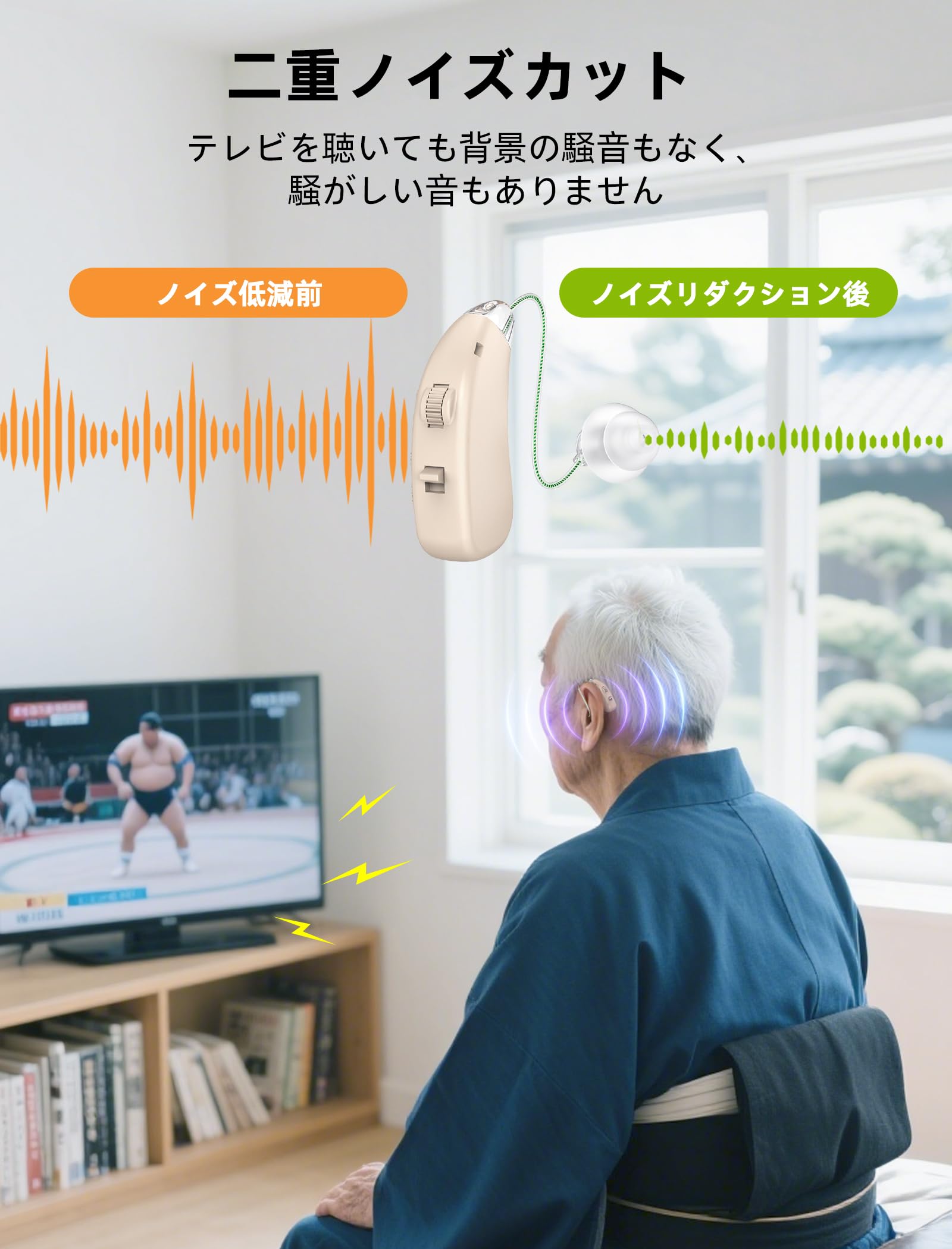 【2025年革新型正規品・簡単操作 】Bigprot楽ちんヒアリング充電式集音器 2025年革新型正規品・簡単操作 】Bigprot楽ちんヒアリング充電式