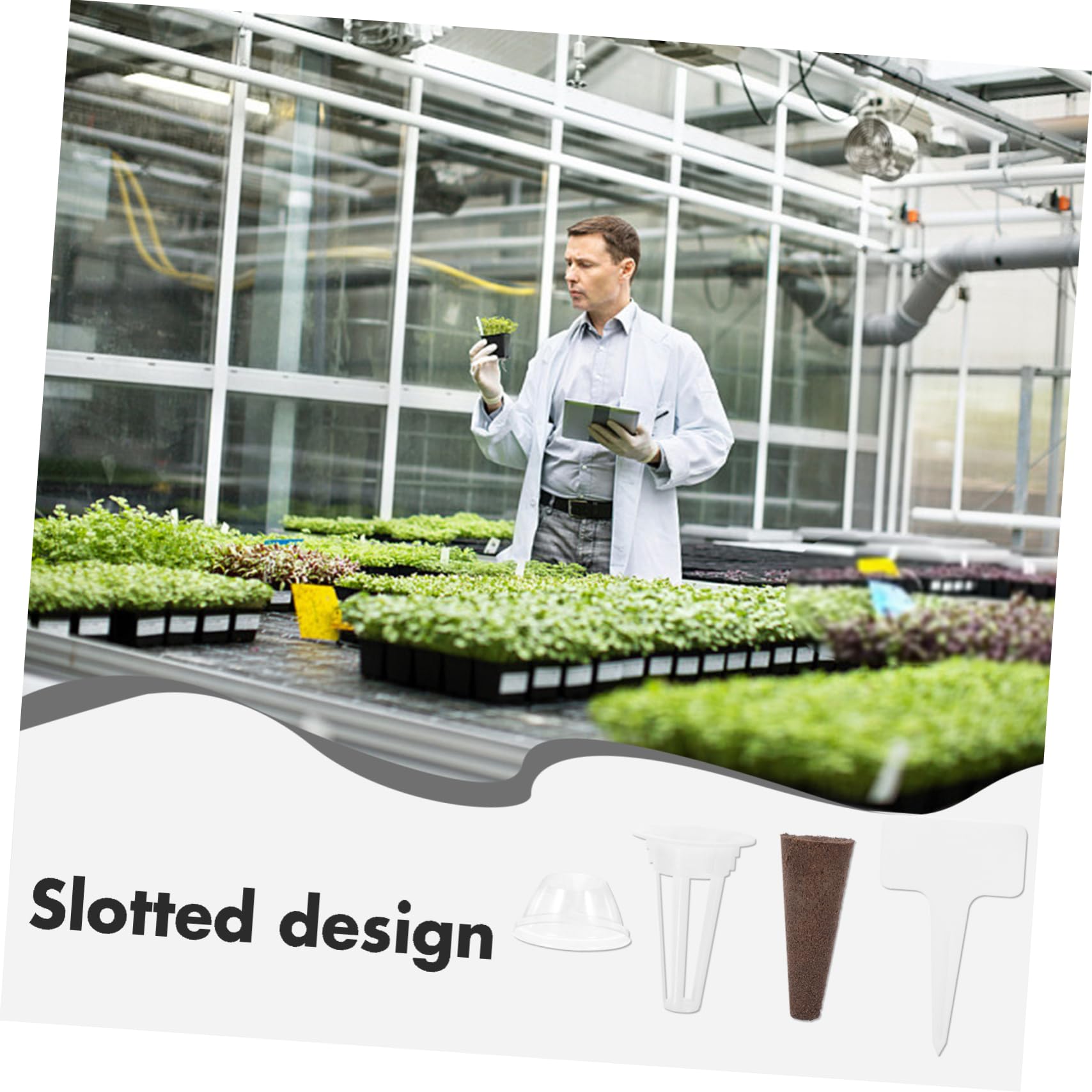 SUPVOX 5ensembles Set De Culture Hydroponique avec Paniers Et Éponges Kit Complet pour Plantes Soilless Accessoires pour Aérogarden