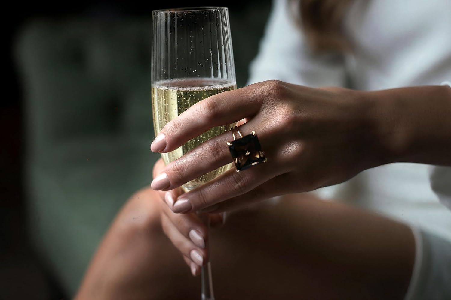 Smoky Quartz 14k Gold Ring - Signature Handmade Stone Rings For Women - Statement Ring, Natural Gemstone Jewelry, Ring for Women - Custom Size and Engraving- with Box - Image 2