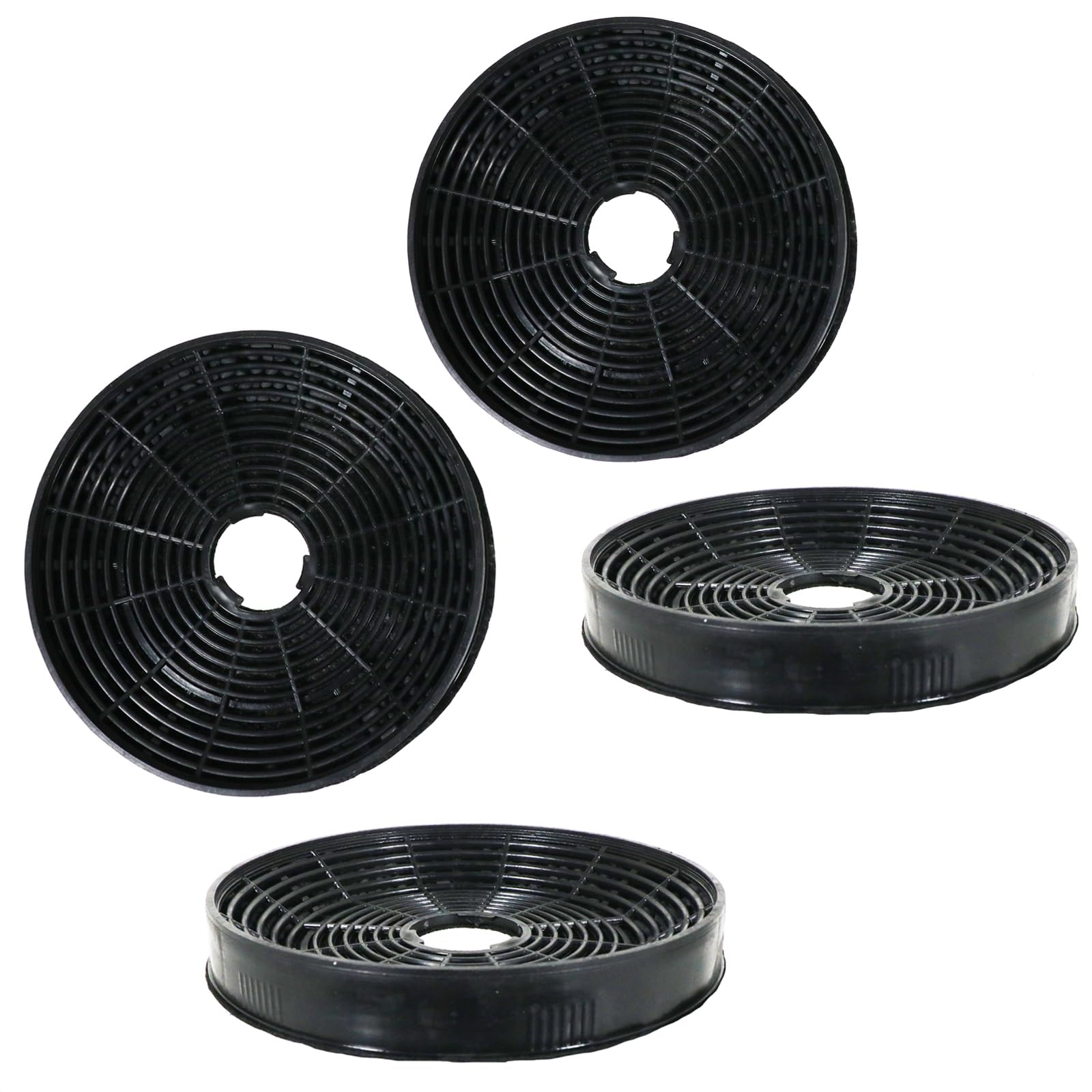 SPARES2GO Charcoal Carbon Filters for Amica Cooker Hood (Pack of 4)