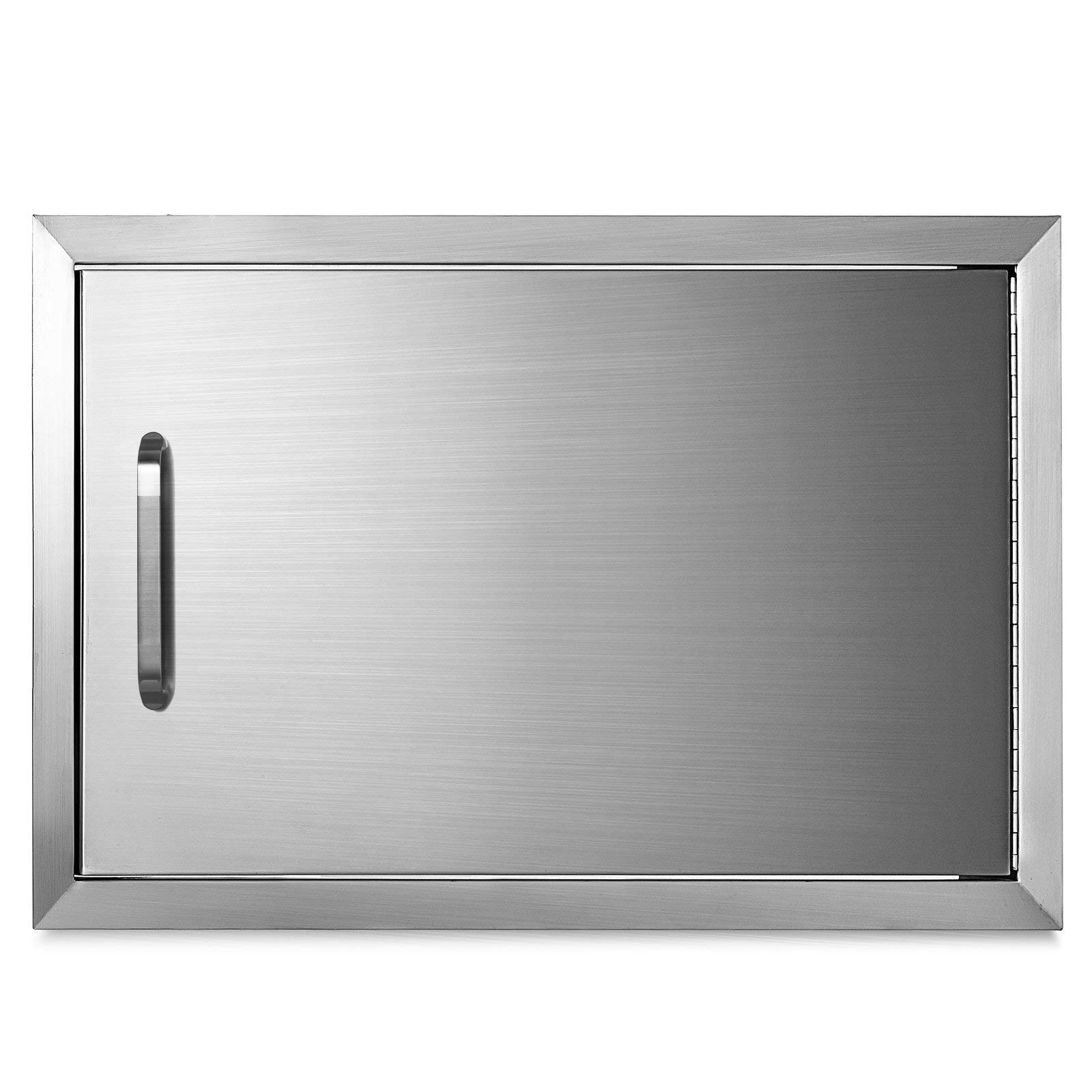 Mophorn BBQ Access Door 17 x 24 Inch Horizontal Access Door Stainless Steel Single Door Flush Mount Outdoor Kitchen