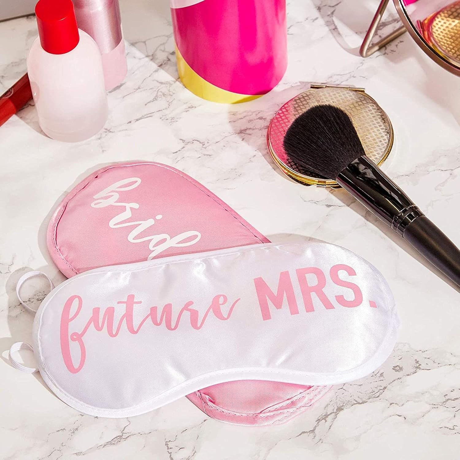 Juvale 12-Pack Bachelorette Gift Set Bride Squad Sleep Eye Masks Party Favor Accessories, 4 × 8 Inches : Health & Household