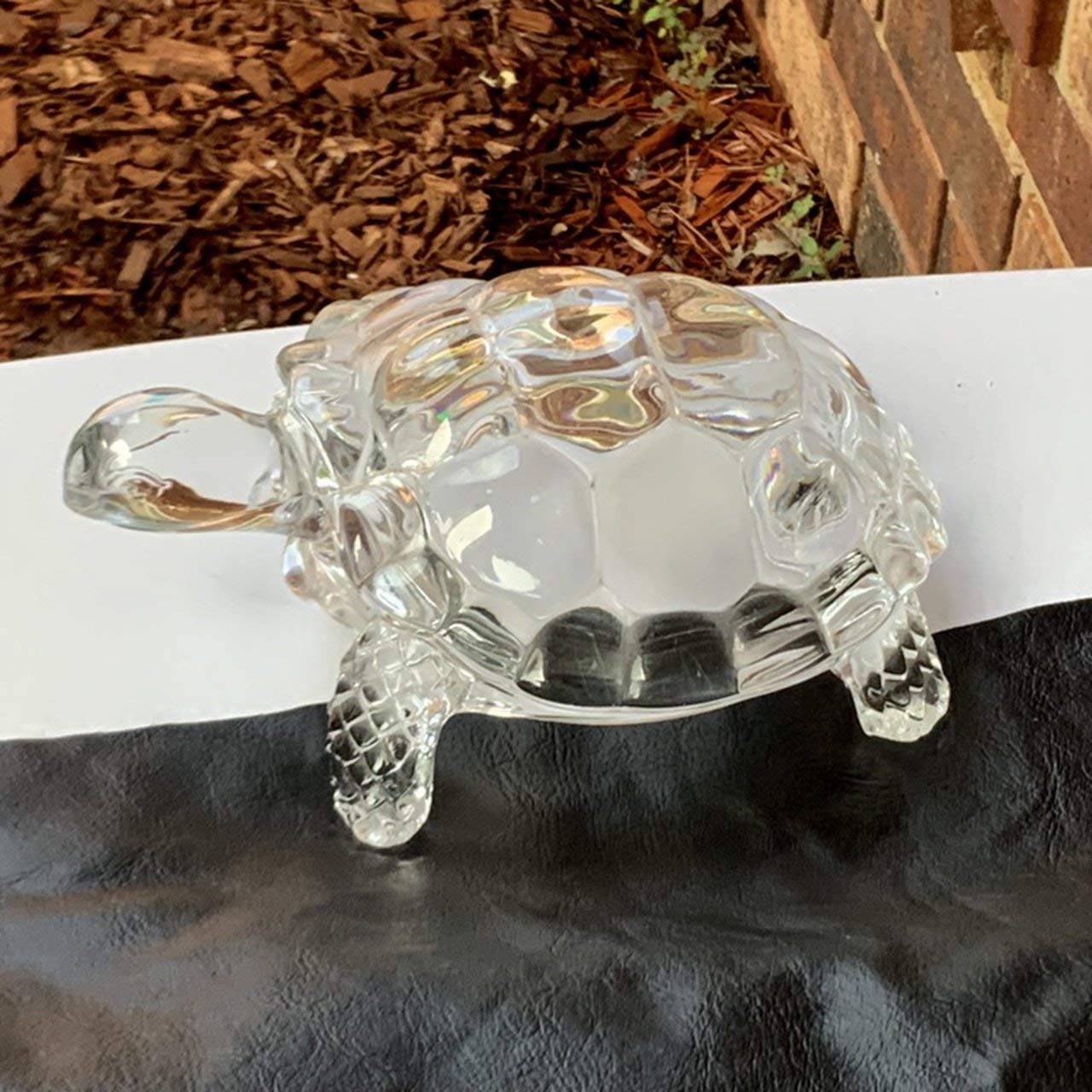 Petrichor Fengshui Vastu Original Clear Crystal Turtle for Peace & Prosperity (XtraLarge - 7.5 inches) - Image 3