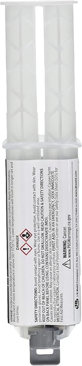 J-B Weld 50139 لاصق لوحة الجسم للمكافأة البلاستيكية وحقيبة تعبئة الفجوة - يجف أسود - 0.25 ملليلتر (2 Pack)