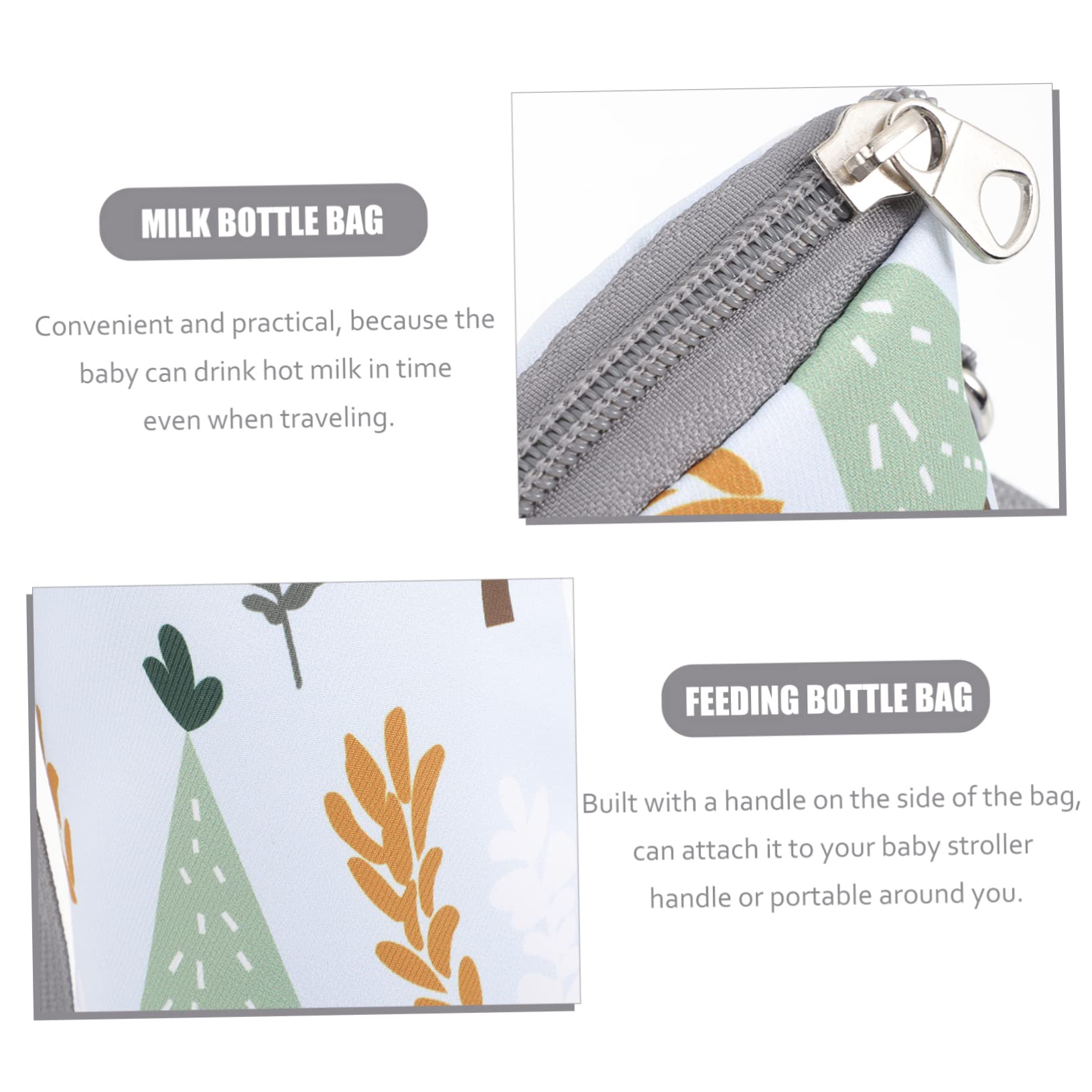 5pezzi Borsa Termica Per Biberon Portatile Custodia Isolante Per Latte Accessorio Da Viaggio Per Manico Mantiene Temperatura Calda e Fredda Perfetta Per Escursioni e Shopping