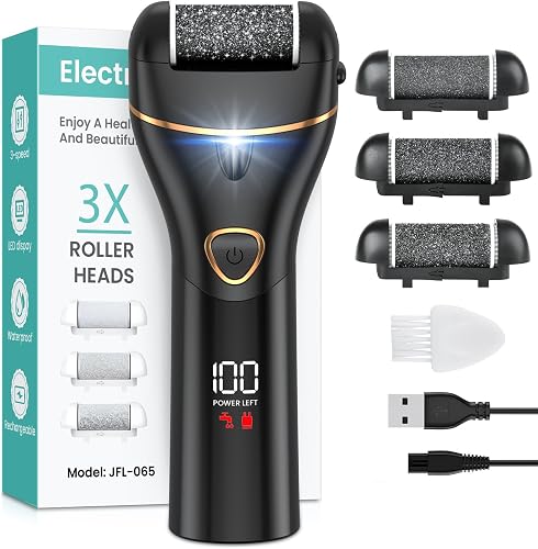 pieds électrique étanche IPX7, rechargeable 3 vitesses p Rapeuse