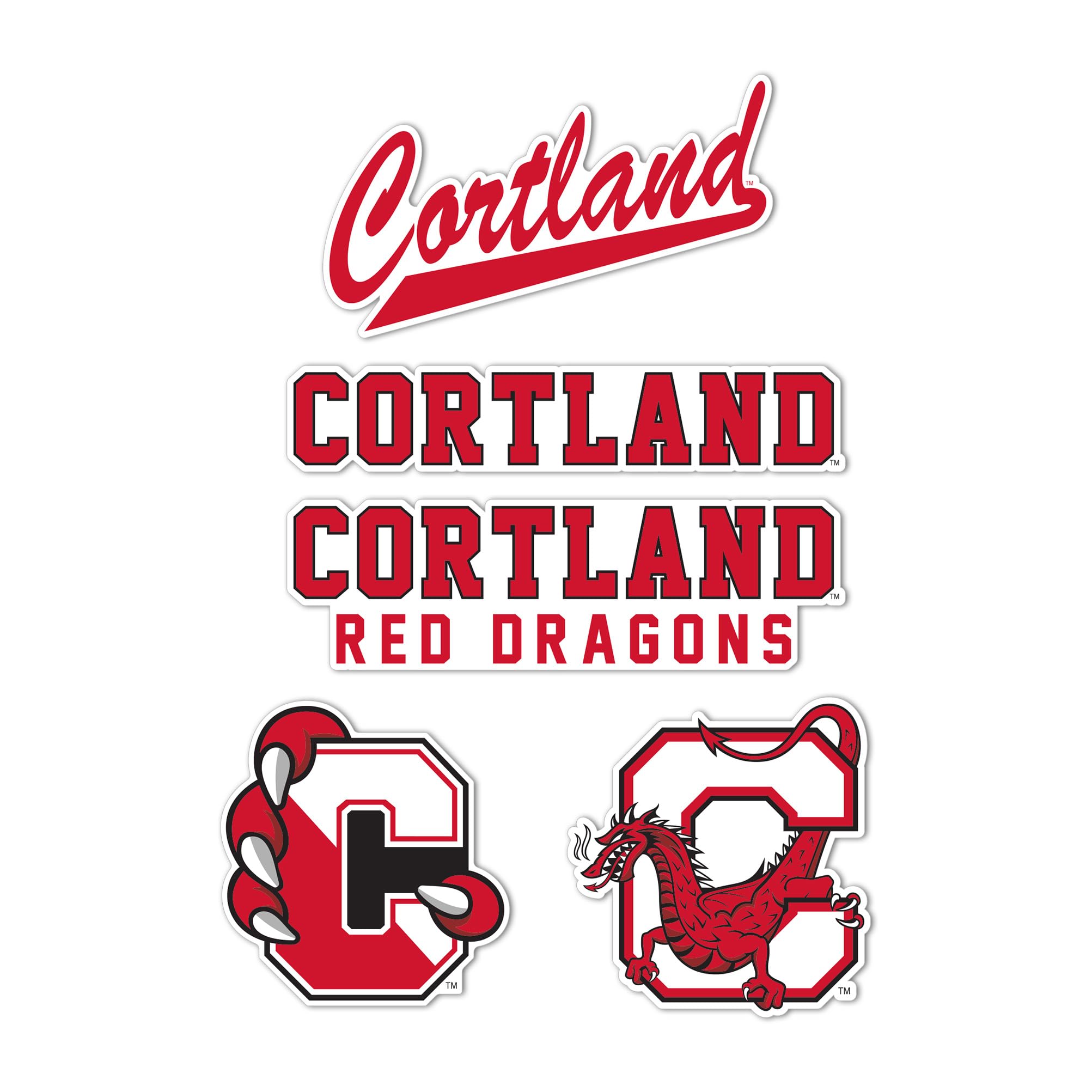 Autocollant NCAA Cortland vinyle imperméable anti-bulle pour bouteille