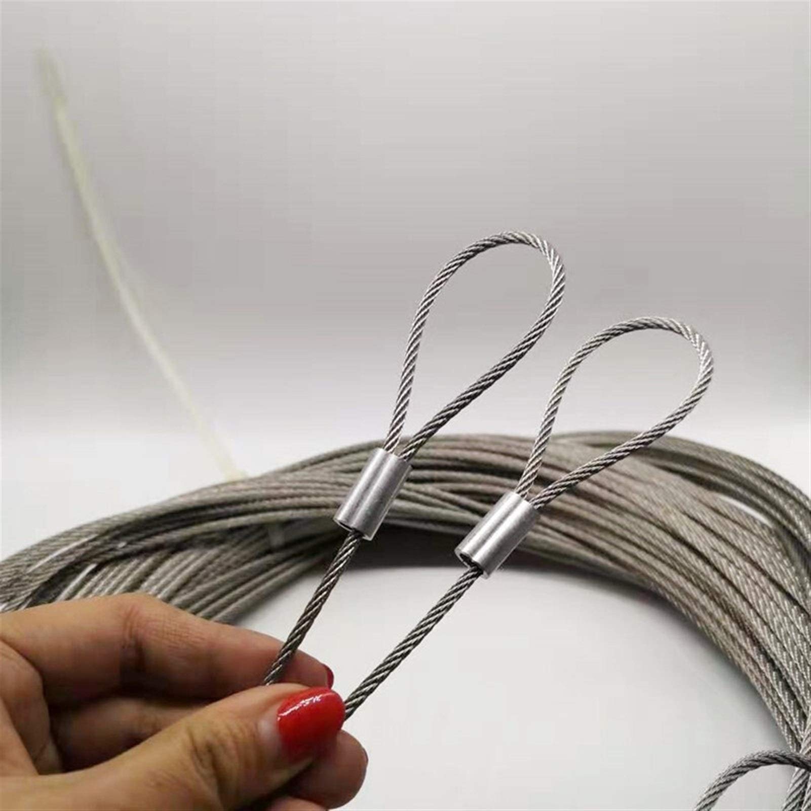 Fune Acciaio 50M / 100M 1,8 Millimetri Diametro 304 Stainless Steel Wire Rope più Morbida Pesca Sollevamento Cavo 7X7 Struttura 1,8 m Diametro (Size : 1.8mm 100M)
