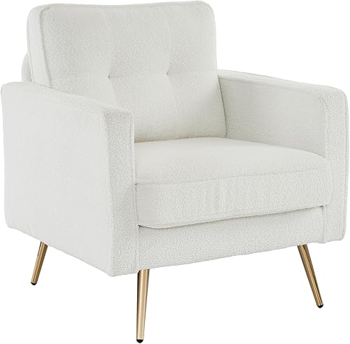 Miniatura 9 de VINGLI Sofá biplaza moderno color beige de 56 pulgadas, sofá pequeño de pana con asiento profundo para sala de estar, sofá biplaza de 2 plazas para