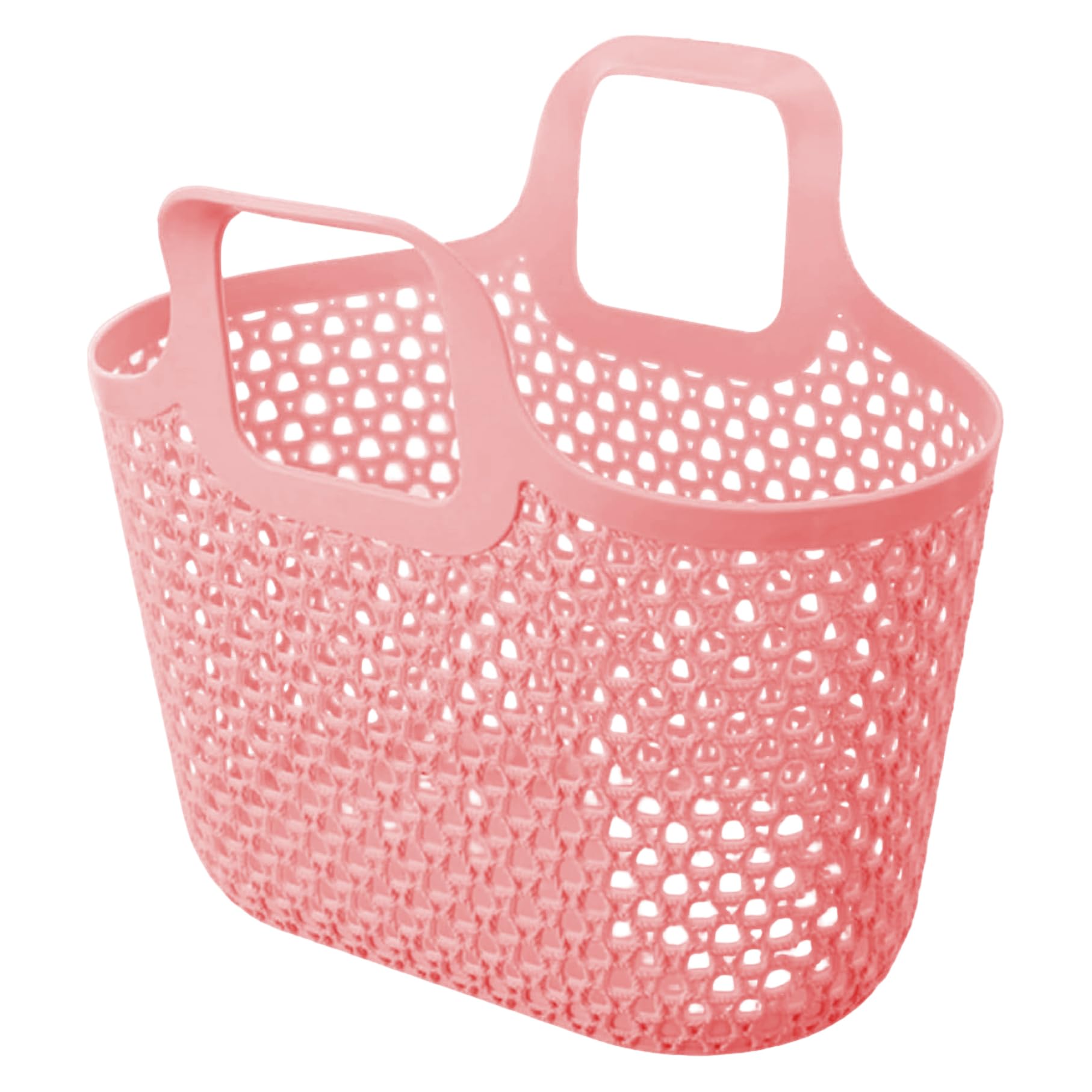 Muzrunq Portable Shower Caddy with Dual Handle Hollow-Out Plastic Basket Large Capacity Shower Caddy Basket for Laundry Room