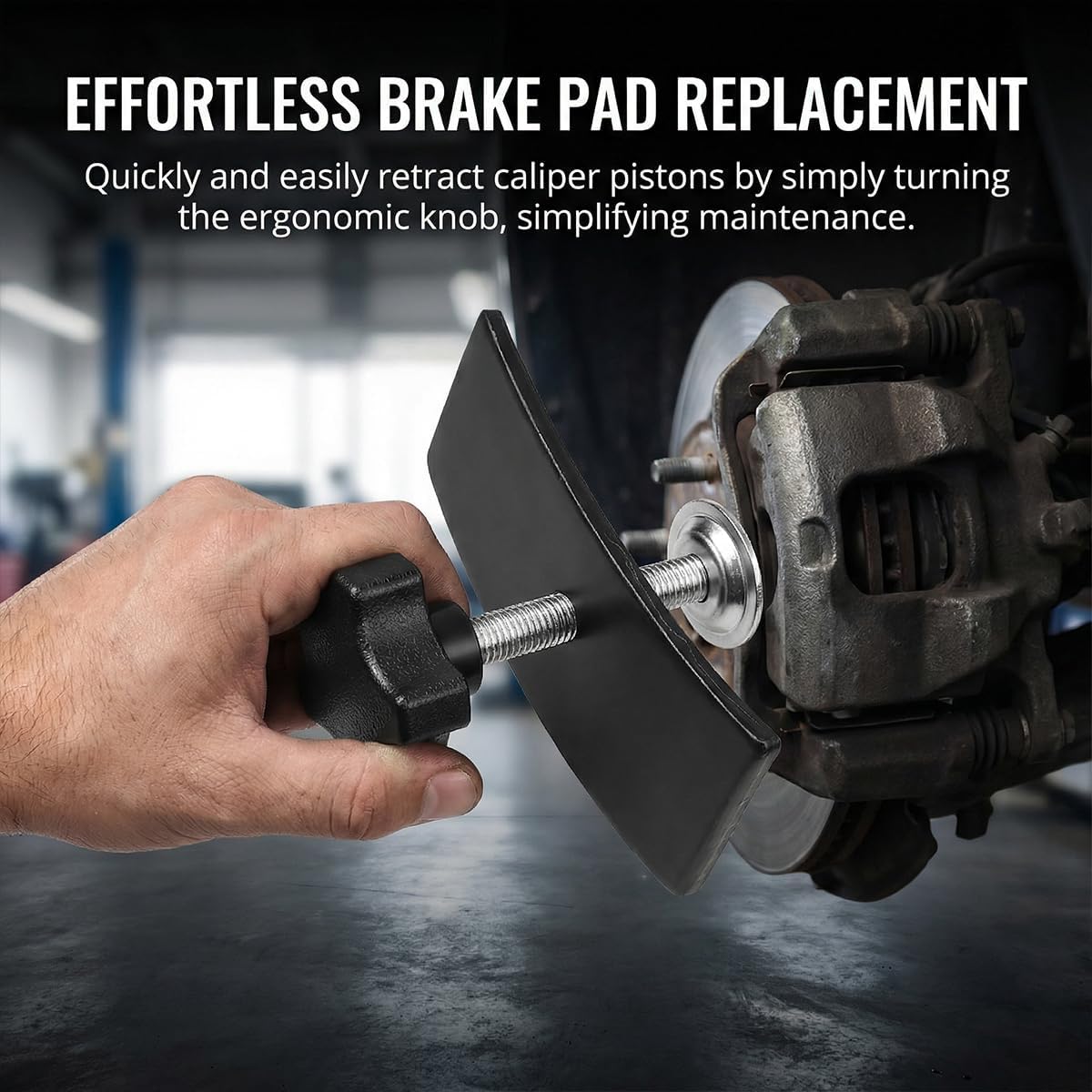 Car Brake Caliper Compression Tool, Heavy Duty Vehicle Disc Brake Pad Spreader for Compressing Inner Pad, Automotive Caliper Piston Compressor Tool, Universal for Most Vehicles