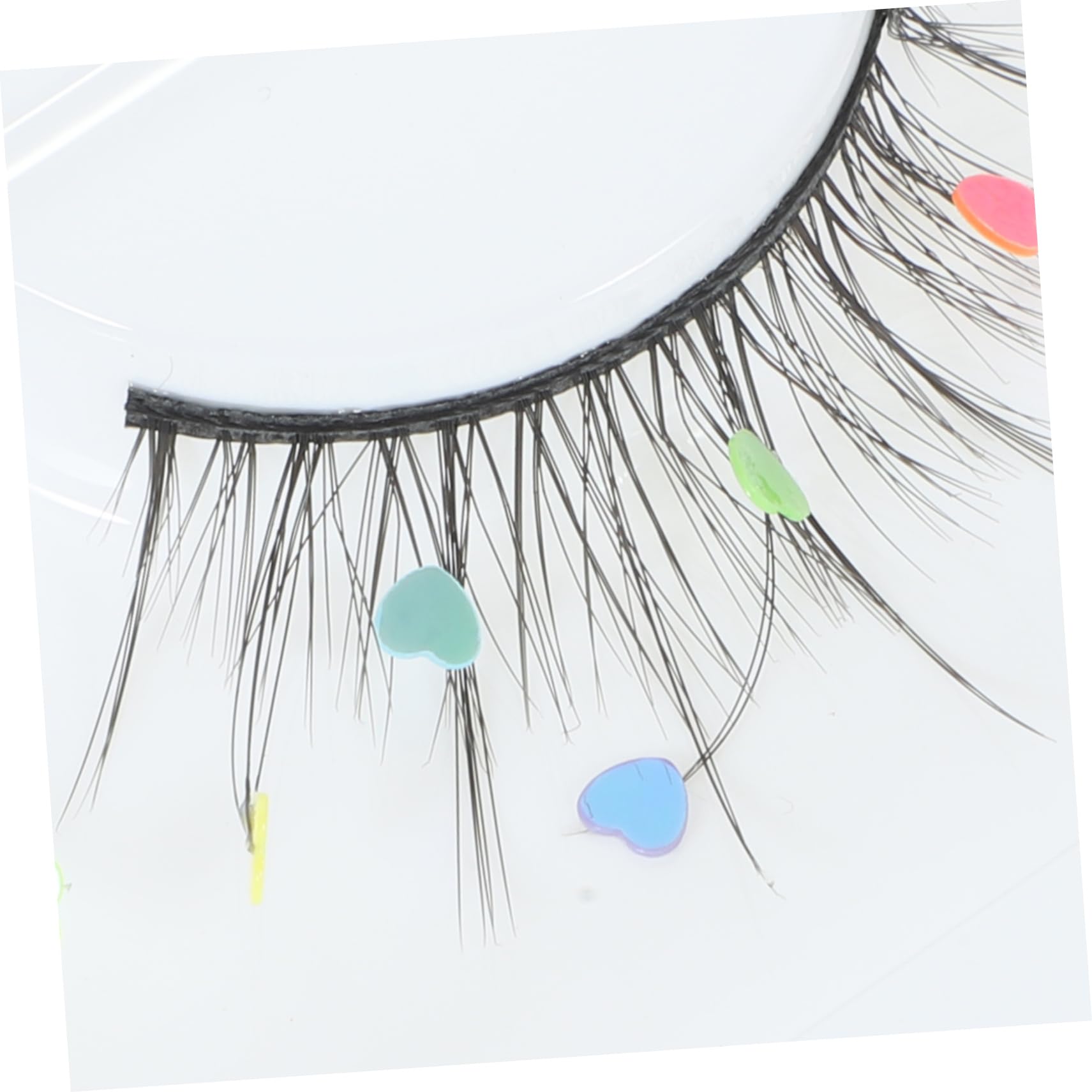 Beavorty 9paare Falsche Wimpern Mit Bunten Pailletten Herz Und Blumenmuster Für Einzigartigen Augenaufschlag Einfache Anwendung Für Und Besondere Anlässe