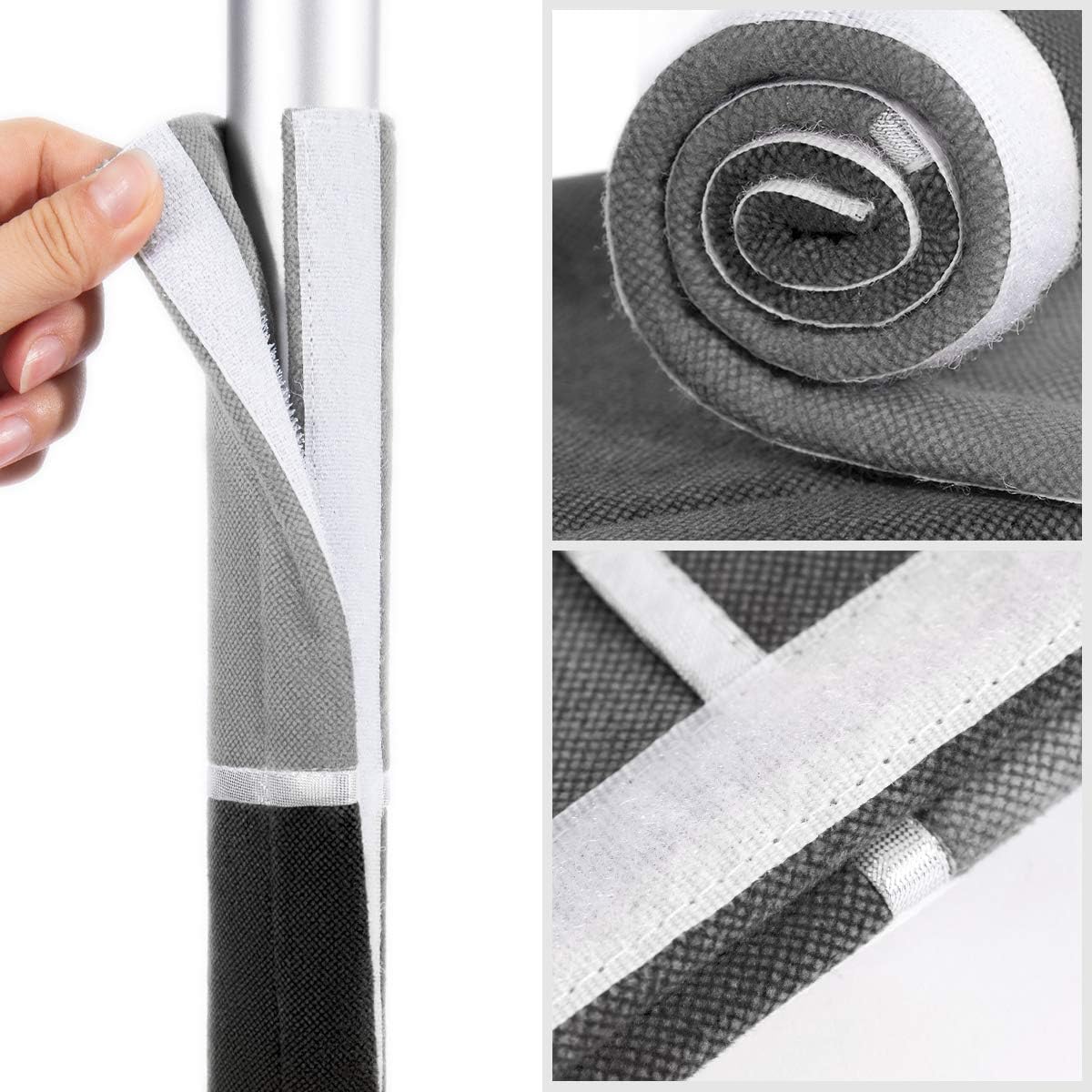 MRKG Refrigerator Door Handle Covers, Keep Your Kitchen Appliance Clean from Smudges, Drips, Food Stains, Oil, Washable Without Fading or Cracking(Grey, Black, 2pcs).