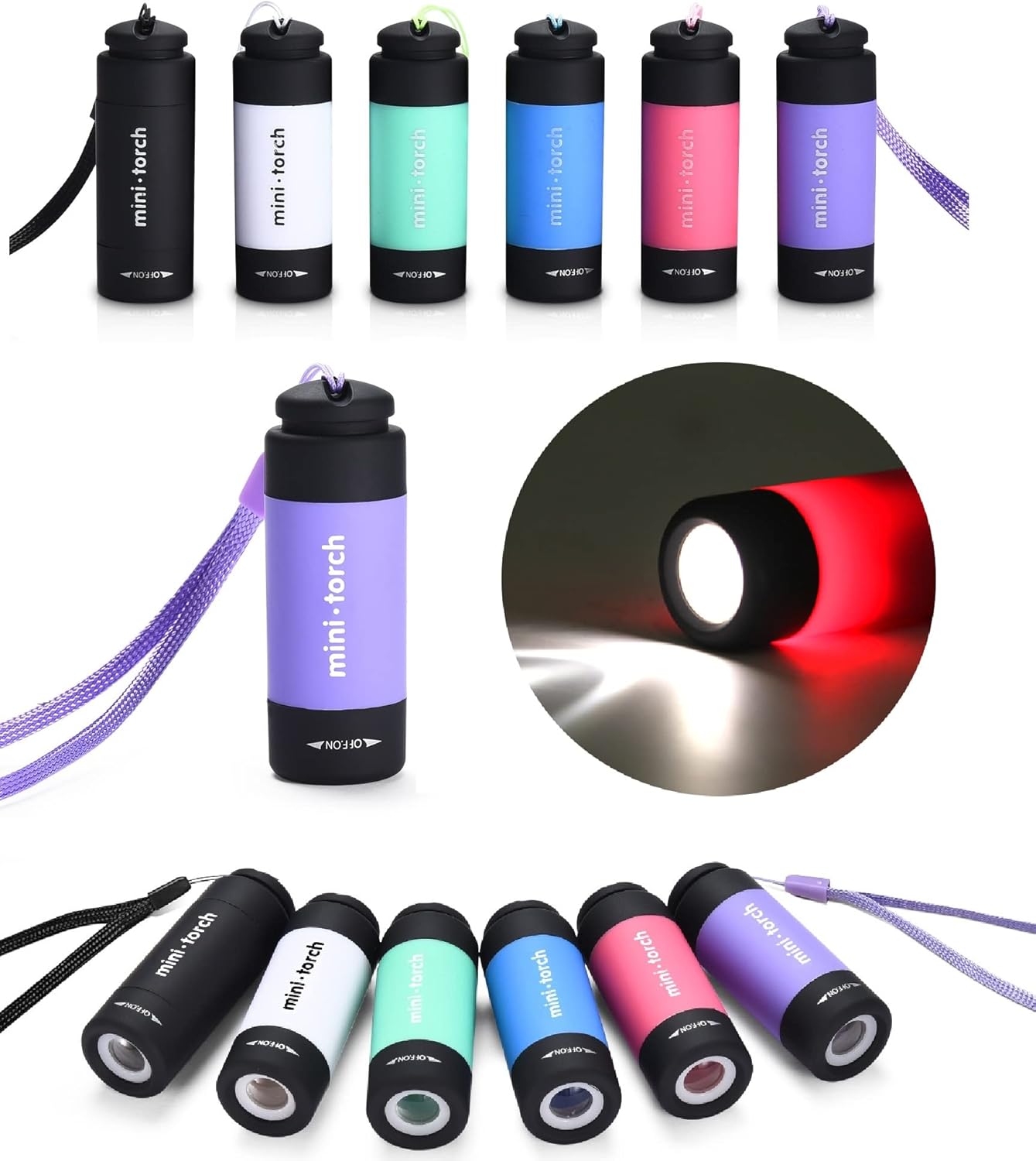 12Pack Small Flashlights Party Favors for Kids, Mini