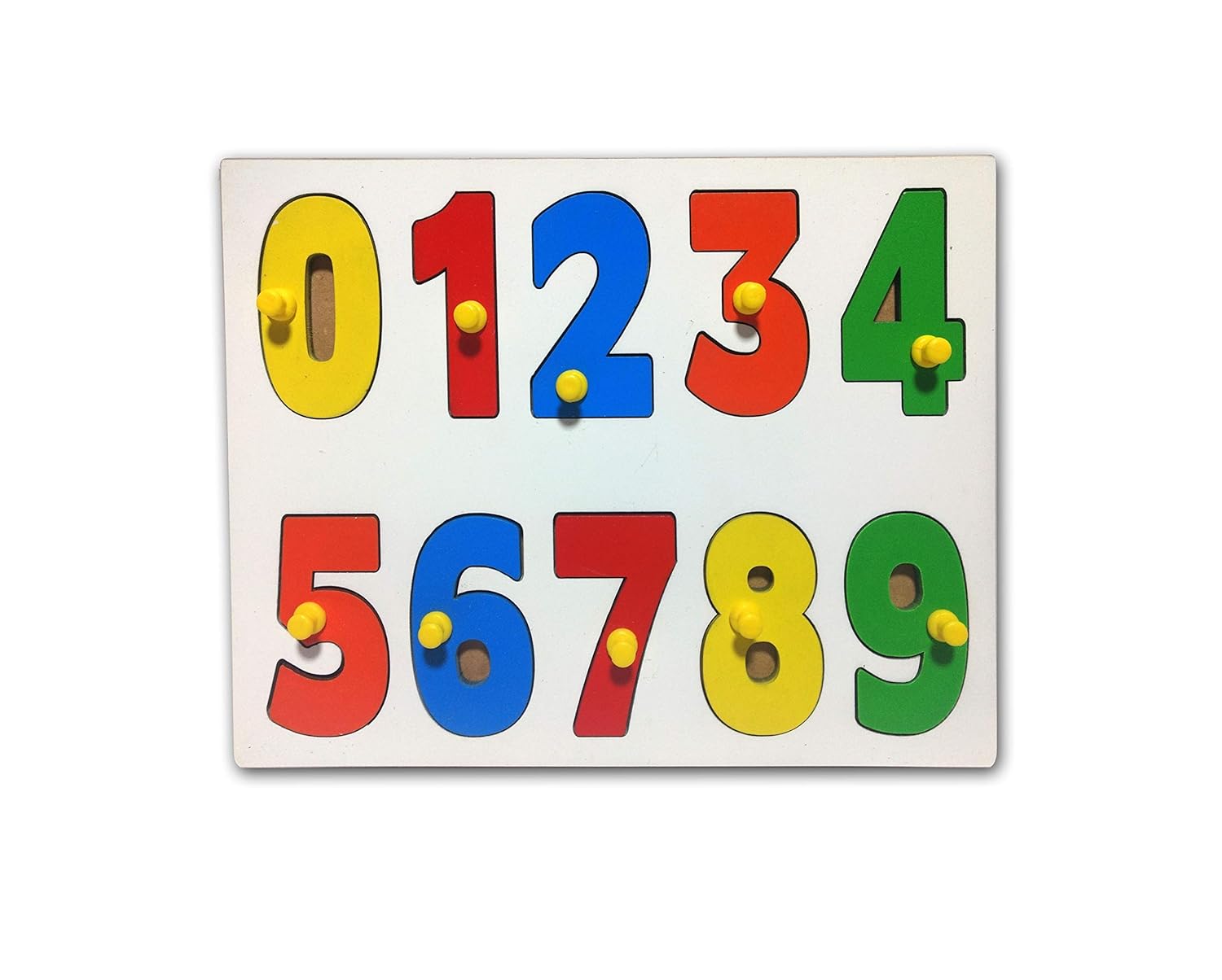 Mindz Number Puzzle 0 to 9 Wooden Puzzle Board for Kids with Knob ( 0 ...