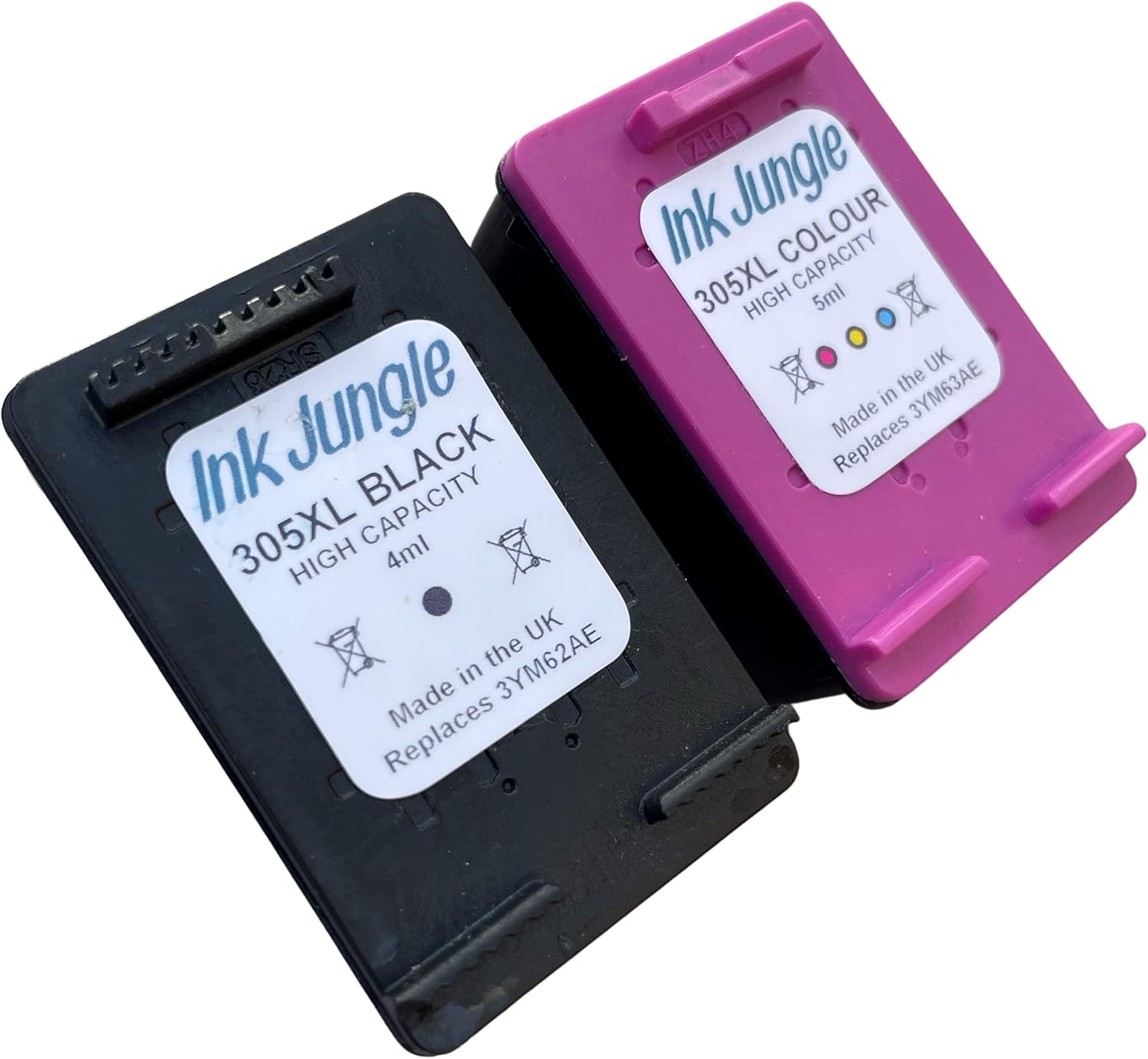 Ink Jungle Refilled HP 305XL Black & Colour Ink Cartridges For HP ENVY