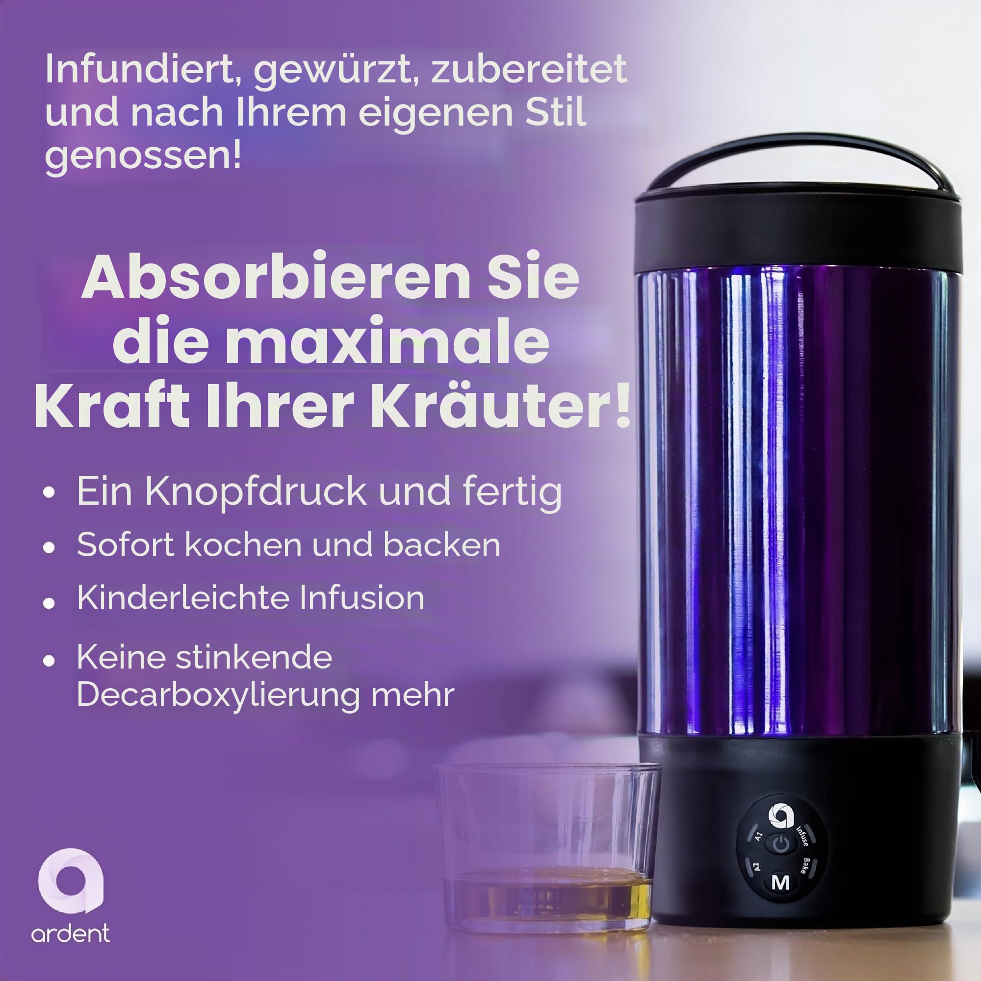 Ardent FX: Tragbare All-in-One-Küche für Blumen- und Konzentratsliebhaber - Aktivieren, Infusionieren, Kochen und Backen von Kraftvollen und Innovativen Esswaren.