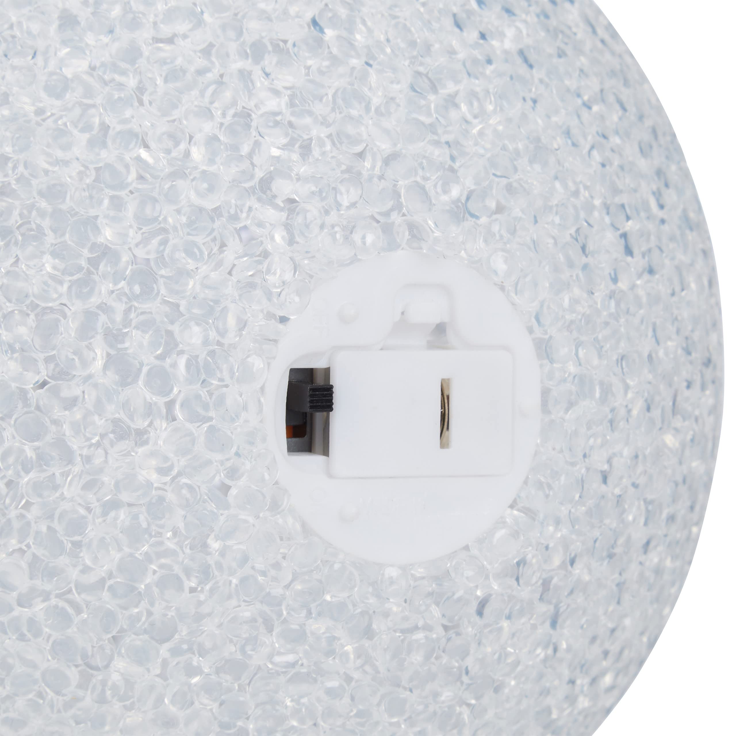 Relaxdays 10x Luci a LED, a Forma Sferica, con Cambio di Colore, a Batteria, senza Cavo, Ambienti Interni, Ø 15 cm, Bianco