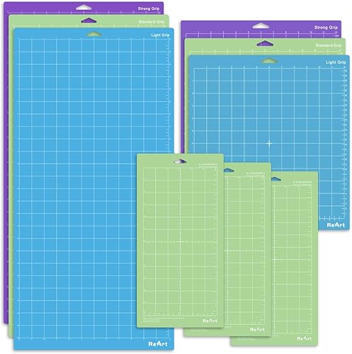 Reart Paquete de 3 alfombrillas de corte variadas, 12 x 24 pulgadas, paquete de 3 unidades de 12 x 12 pulgadas, paquete de 3 unidades de 6 x 12