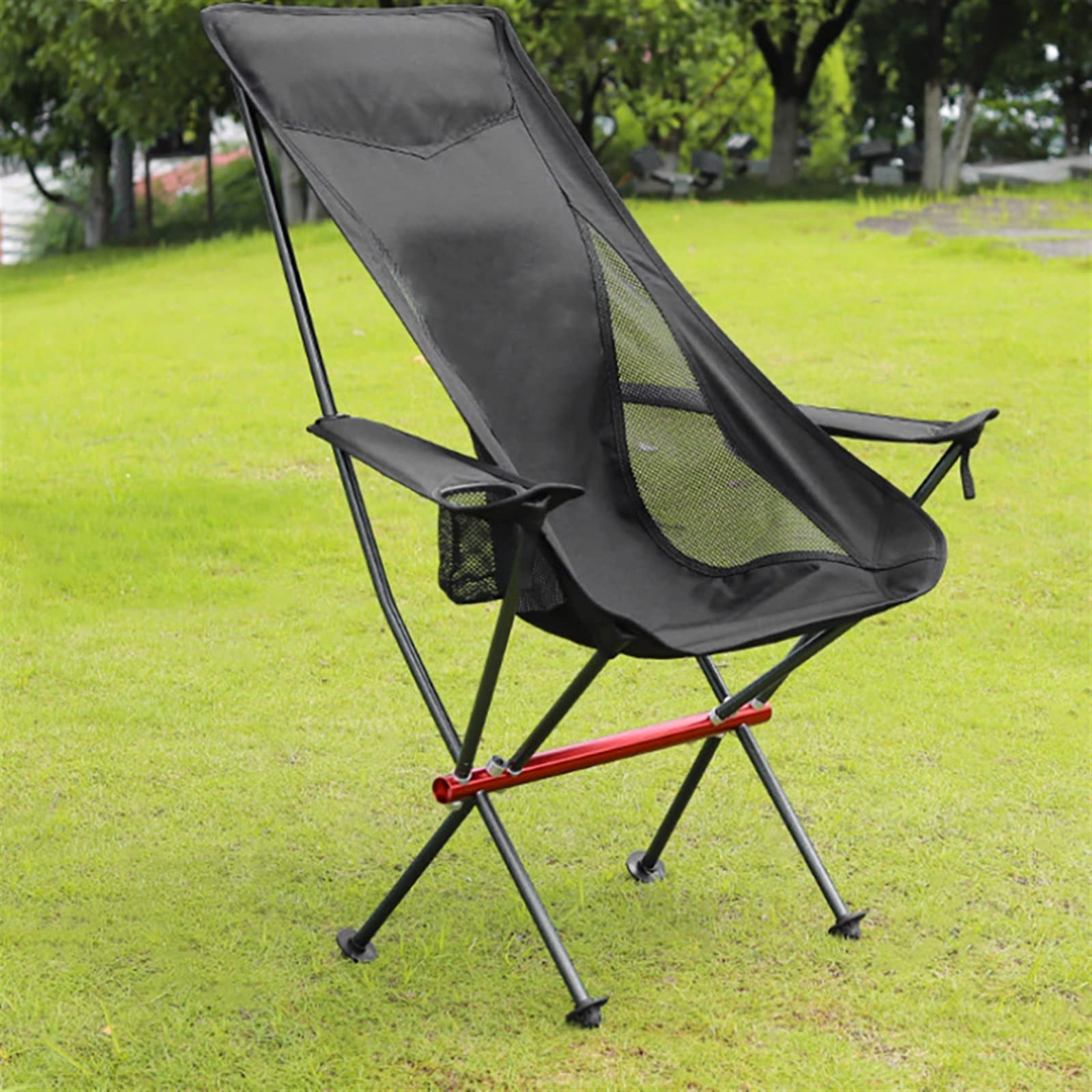 CUSTCH Klappstuhl Qualität Ultraleichter Klapp-Campingstuhl mit hoher Rückenlehne Campingstuhl mit hoher Rückenlehne für Outdoor-Camping, Strand, Picknick, Angeln gut