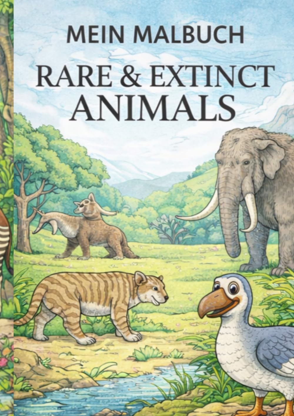 Mein Malbuch – Rare & Extinct Animals: Hochdetailliertes Malbuch für Erwachsene | Seltene & ausgestorbene Tiere | Entspannung, Achtsamkeit & kreative Auszeit