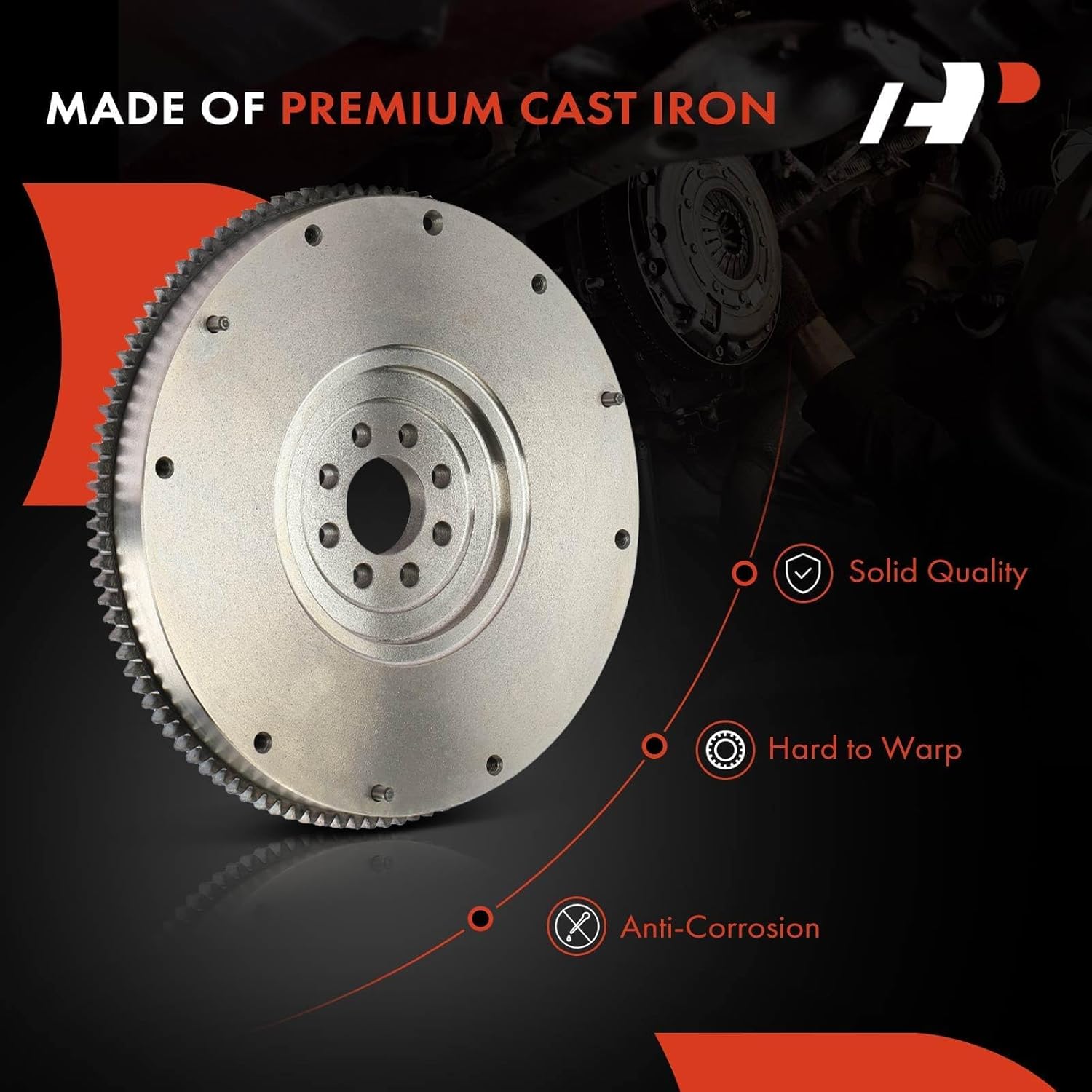 A-Premium Clutch Flywheel Compatible with Nissan Sentra 1992-1994 1998-1999, 200SX 1995-1998, NX 1991-1993 & Infiniti G20 1991-1996 1999, 2.0L, 8 Bolt Holes, 108 Teeth, Manual Transmission