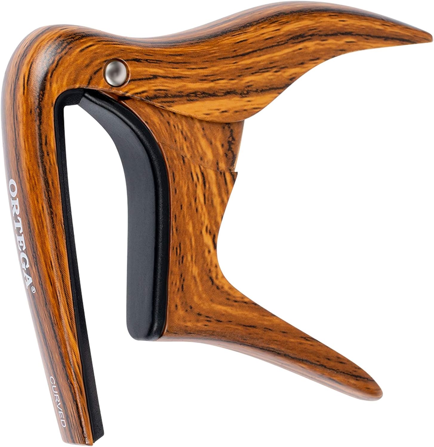 Ortega Guitars Curved Capo-Quick Change Clamp-All Guitars w/Radius Fretboards (OCAPOCV-WND)