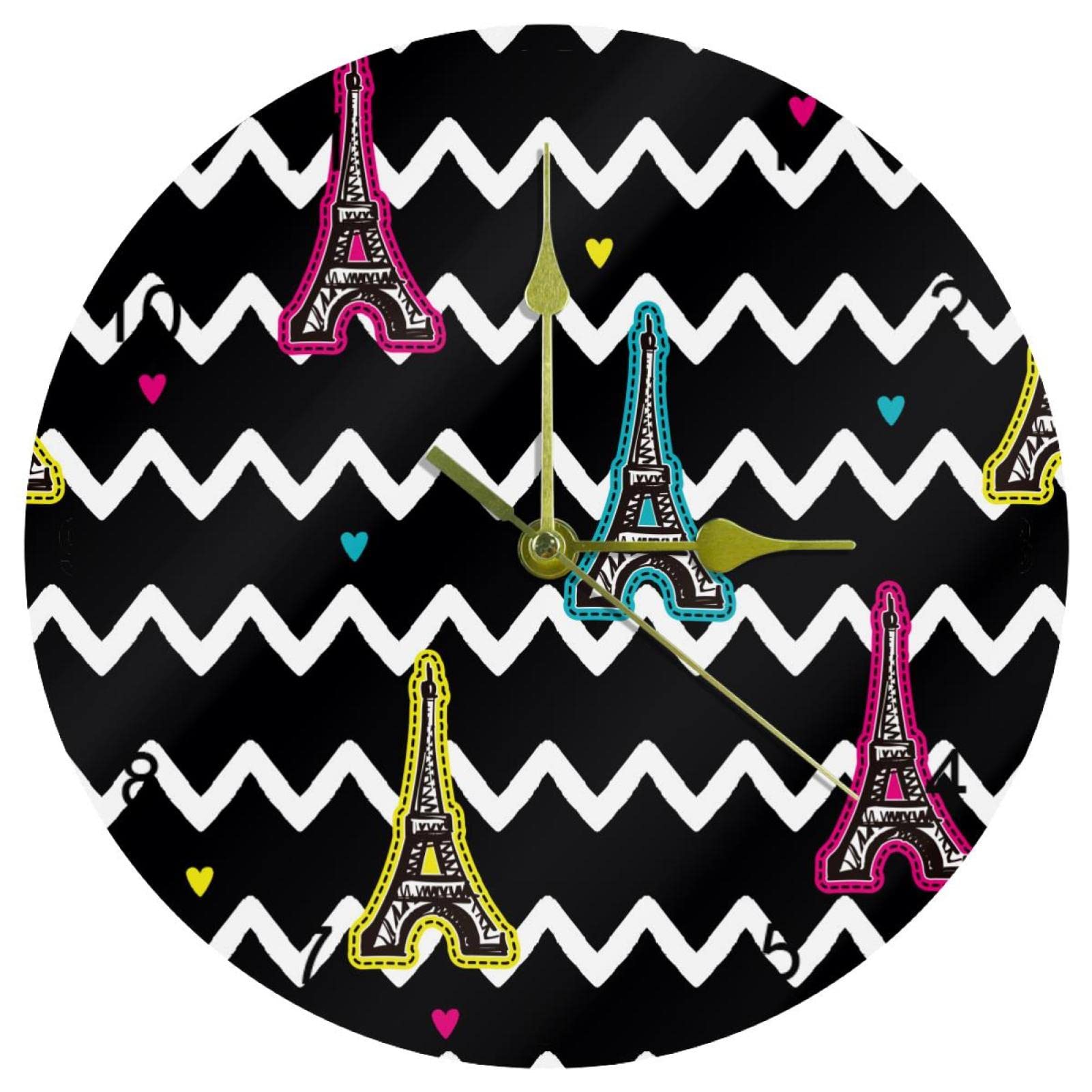 Horloges murales silencieuses 25 cm pour maison école bureau et chiffres arabes