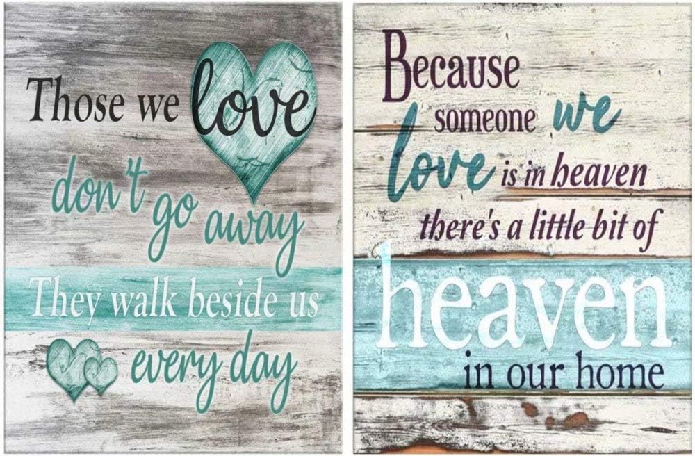 5D DIY Diamond Painting Because Someone We Love is in Heaven There's a Little Bit of Heaven in Our Home Full Square Diamond Rhinestone Full Square Fashion Home Decor(Frameless)11.8 x 19.7 inch