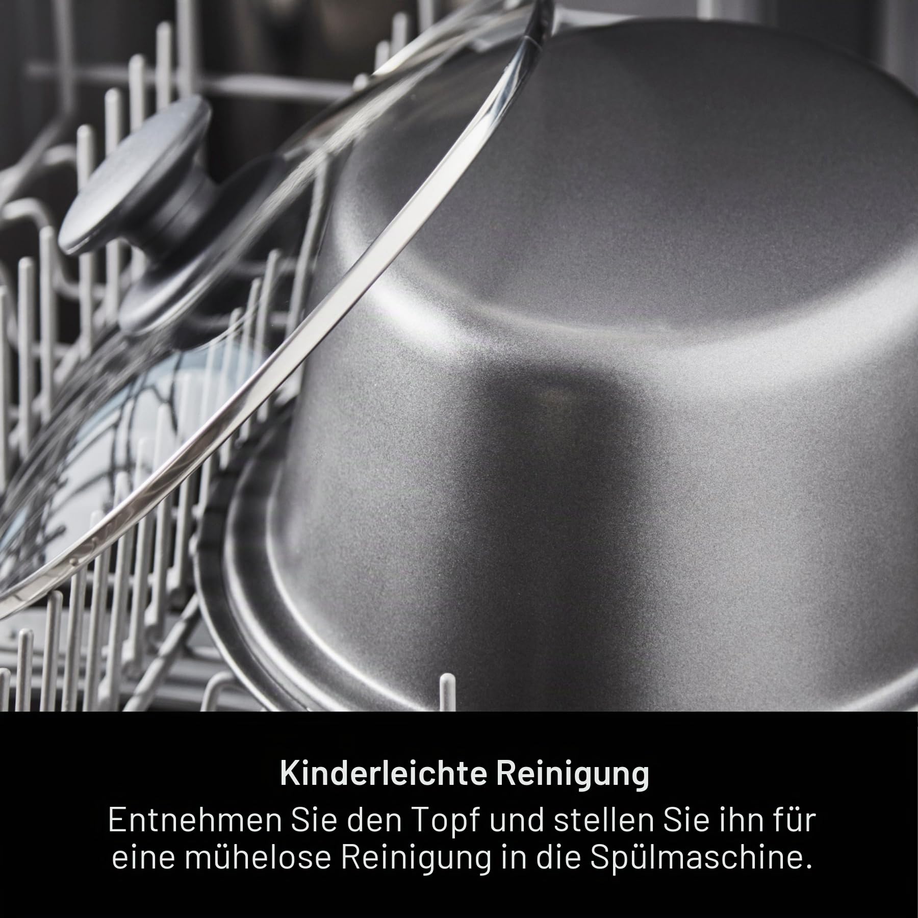 Morphy Richards Sear & Stew 460022 Ovaler Schongarer, spülmaschinenfest, antihaftbeschichteter Aluminiumtopf, Cool-Touch-Griffe, Glasdeckel, mattes Finish, 163 W, Titan