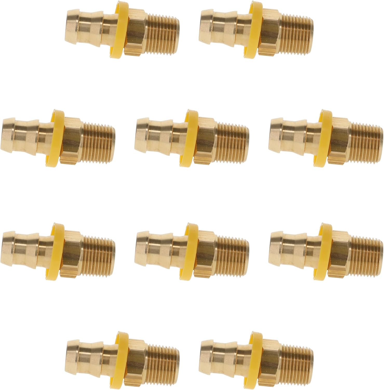 HYDRAULICS DIRECT | B-272-08-08C-HD-PK05 | Brass 1/2" Hose Barb x 1/2" Male NPTF