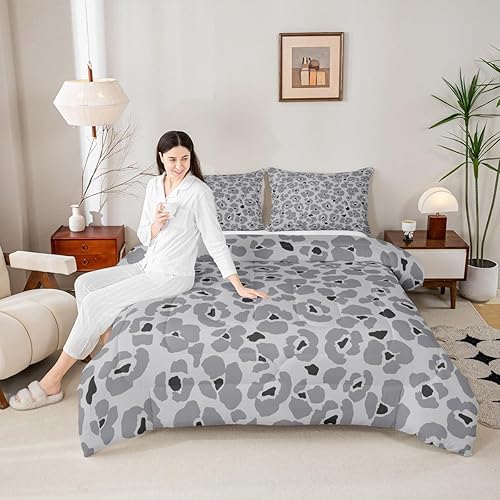 Miniatura 243 de Castle Fairy Juego de ropa de cama con estampado de cebra, tamaño matrimonial, juego de edredón de animales de África y vida silvestre, juego