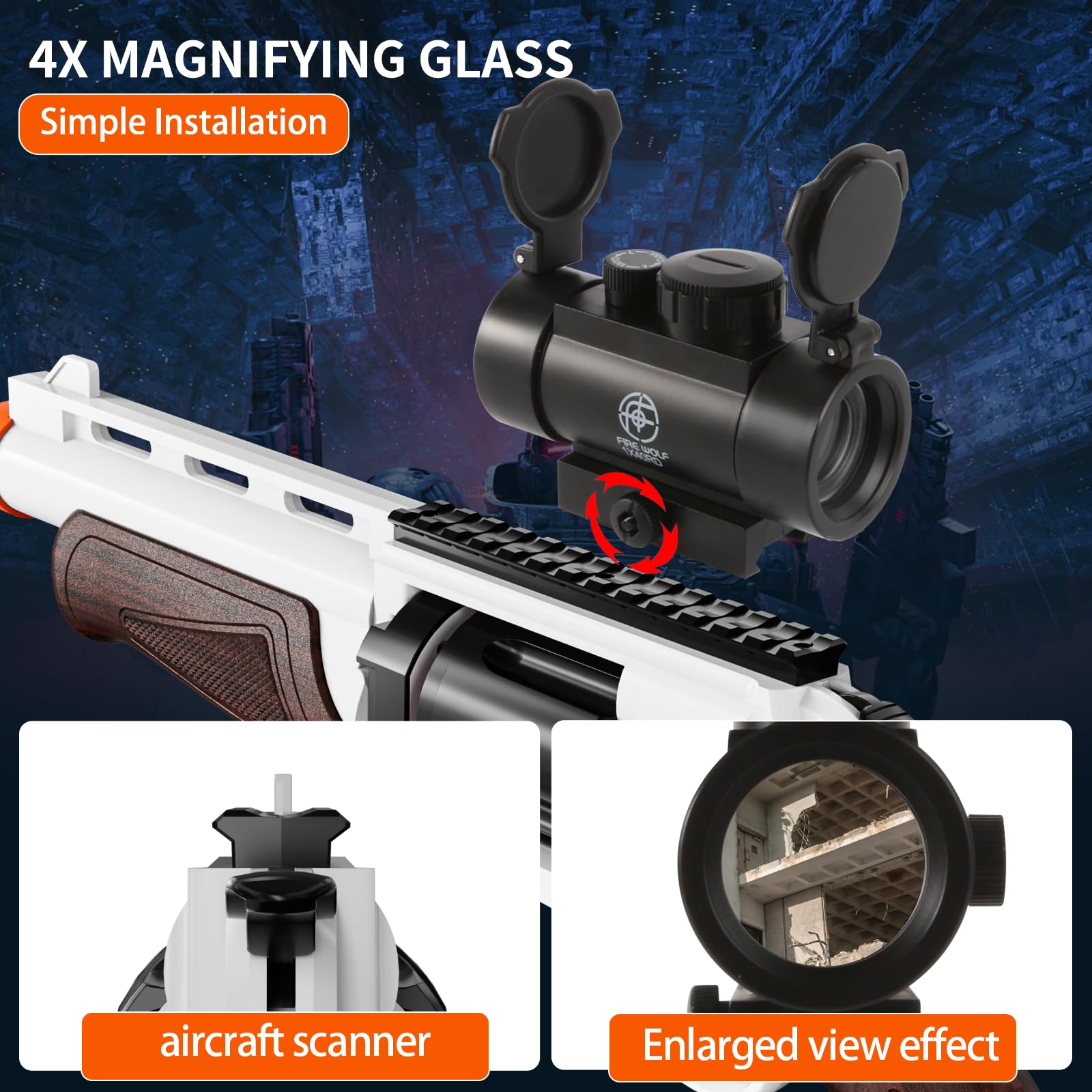 RuiDaXiang Pistola giocattolo, pistole giocattolo sparatutto,blaster in schiuma EVA e design di ricarica della ruota per il gioco all'interno e all'aperto (Marrone)