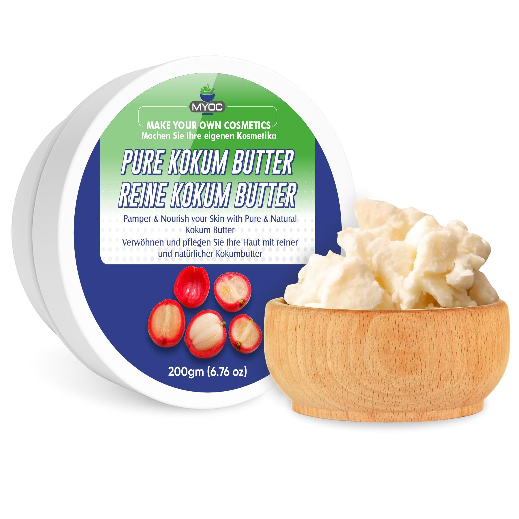 Burro di cocco – qualità cosmetica | Burro vegetale duro per balsami, barre, creme e formulazioni per la cura della pelle fai da te, stabile, non grasso, senza additivi – 200 g