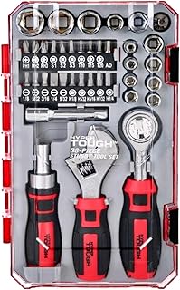 Hyper Tough 38 Piece Stubby Wrench and Socket Set
