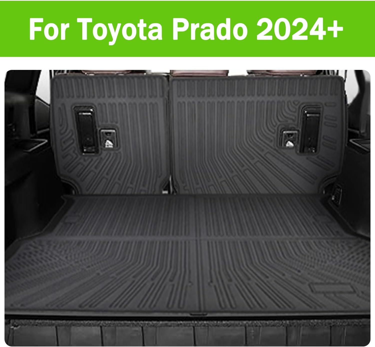 Cargo Liner Fits for Toyota Land Cruiser Prado 2024 2025 Cargo Mat All Weather TPE Protector Back Seat Cover Accessories with Backrest Mat