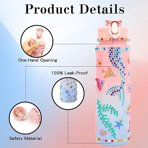 Miniatura 4 de Regalos para niñas, decora tus propios kits de botellas de agua para niñas de 4 5 6 7 8 9 10 años, regalos de Pascua para niños, rellenos de cesta