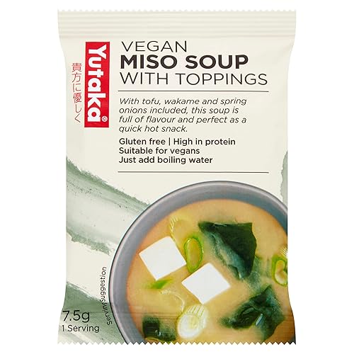 Yutaka Instant Miso Soup Vegetarian 7.5 g (Pack of 10) | Authentic Japanese Instant Soup | Quick & Convenient | Rich Umami Flavour | Gluten-Free | Vegan-Friendly - Miso - 7.5 g (Pack of 10)