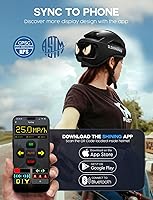 Vista 2 de Casco de bicicleta con luz – Casco de bicicleta con pantalla LED DIY para scooter, bicicleta, monopatín – Casco de pantalla LED con patrones