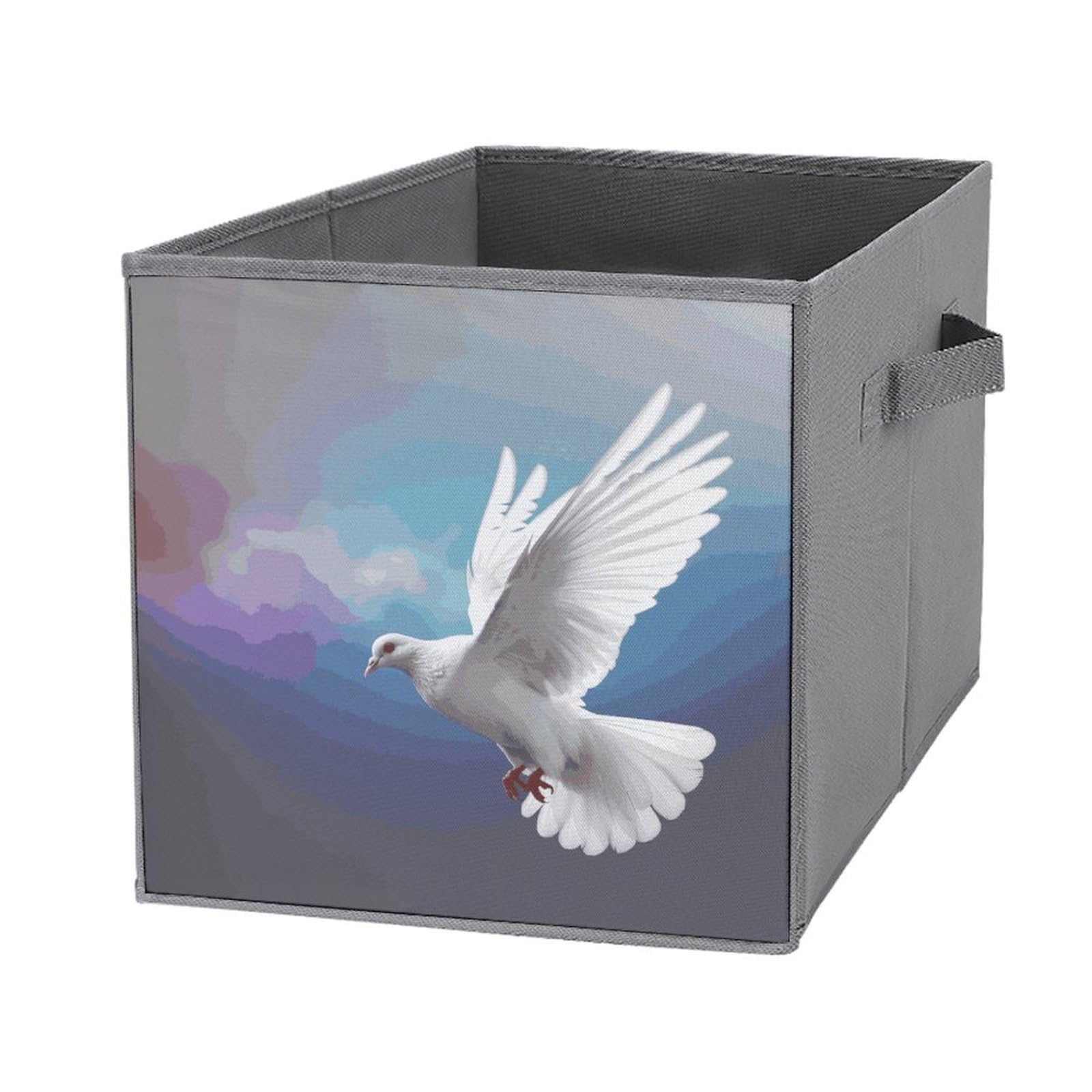 Bacs de rangement pour vêtements pliables et empilables avec motif colombe