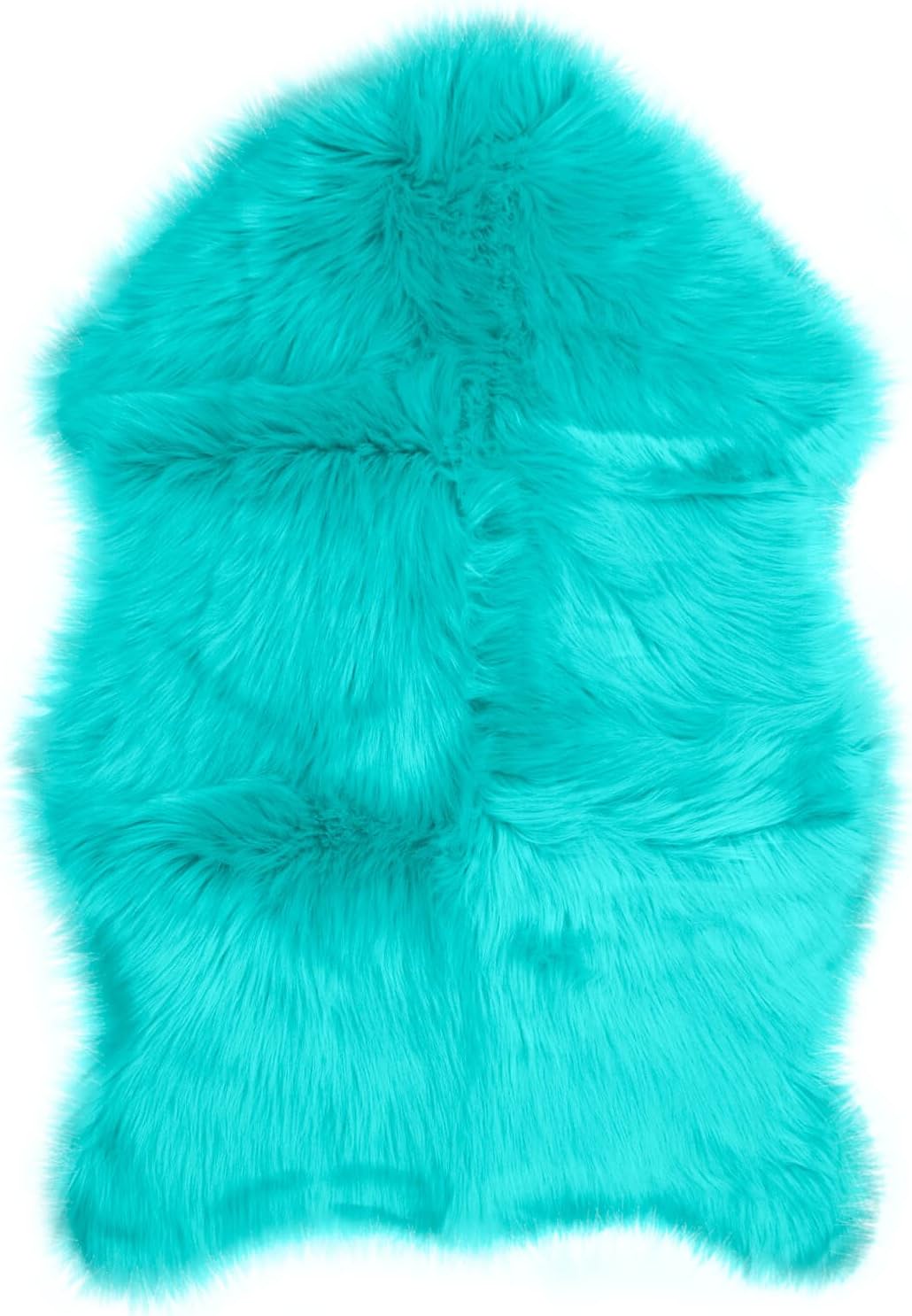 Clara Clark Fur Faux Sheepskin Area Rug - Shaggy Seat Cover - 24x36 Inches - Gray