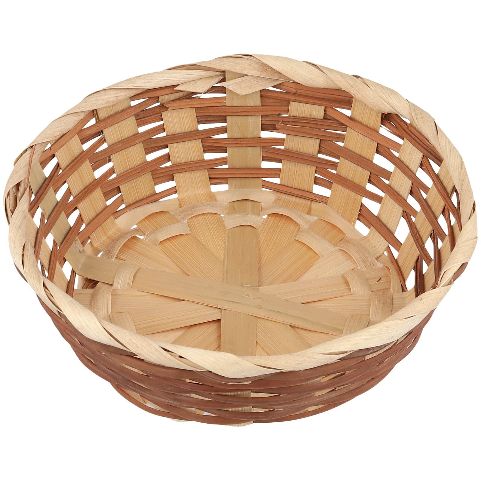 Confezione da 15 cesti regalo rotondi in bambù, 17 cm, impilabili, per cucina, ristorante, picnic