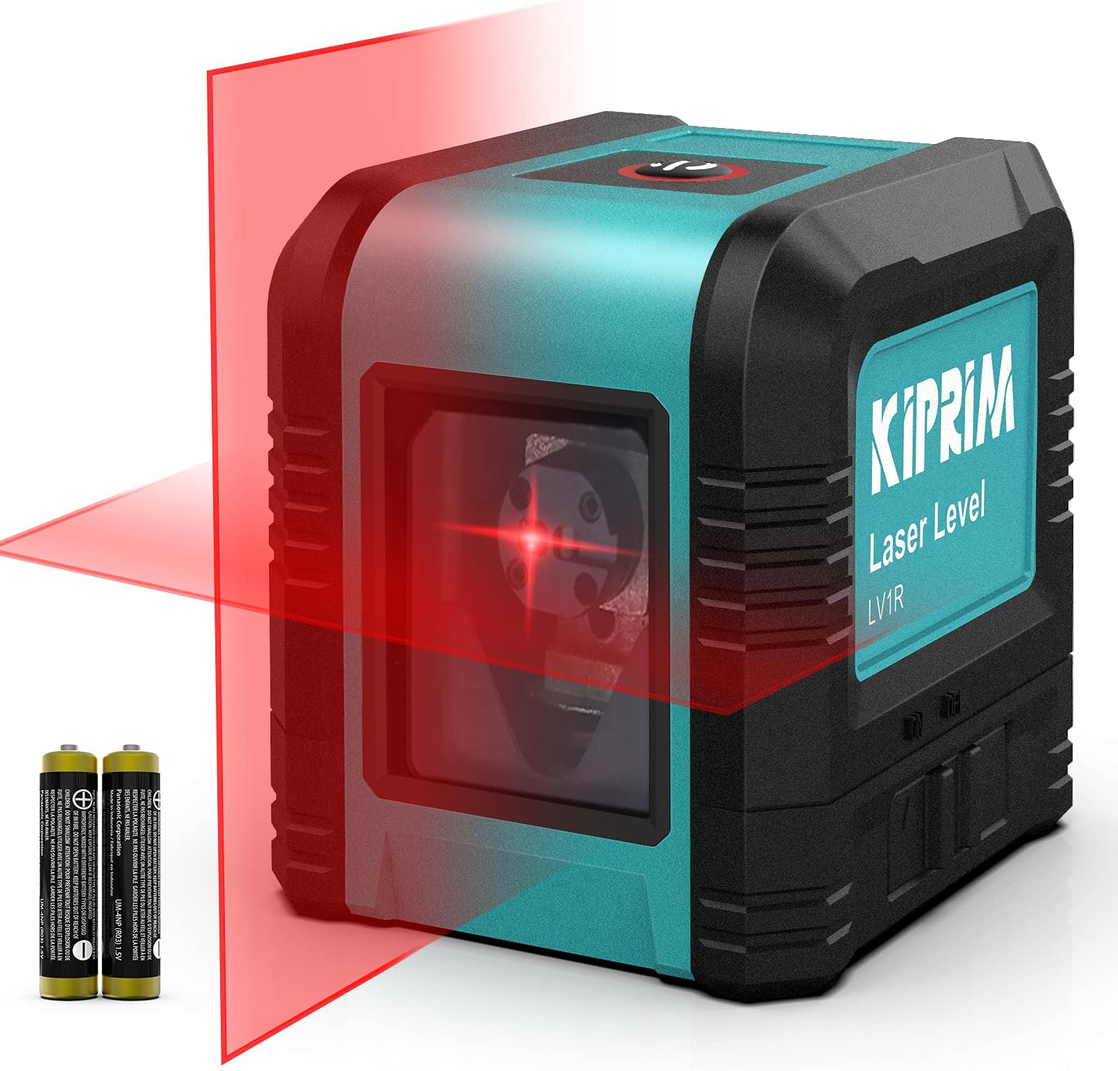 Kiprim Laser Level Self-Leveling Red Beam Horizontal and Vertical Cross-Line Laser for Construction,Picture Hanging,Wall Writing Painting,Home Renovation,Floor Tile, Carrying Pouch, Battery Included