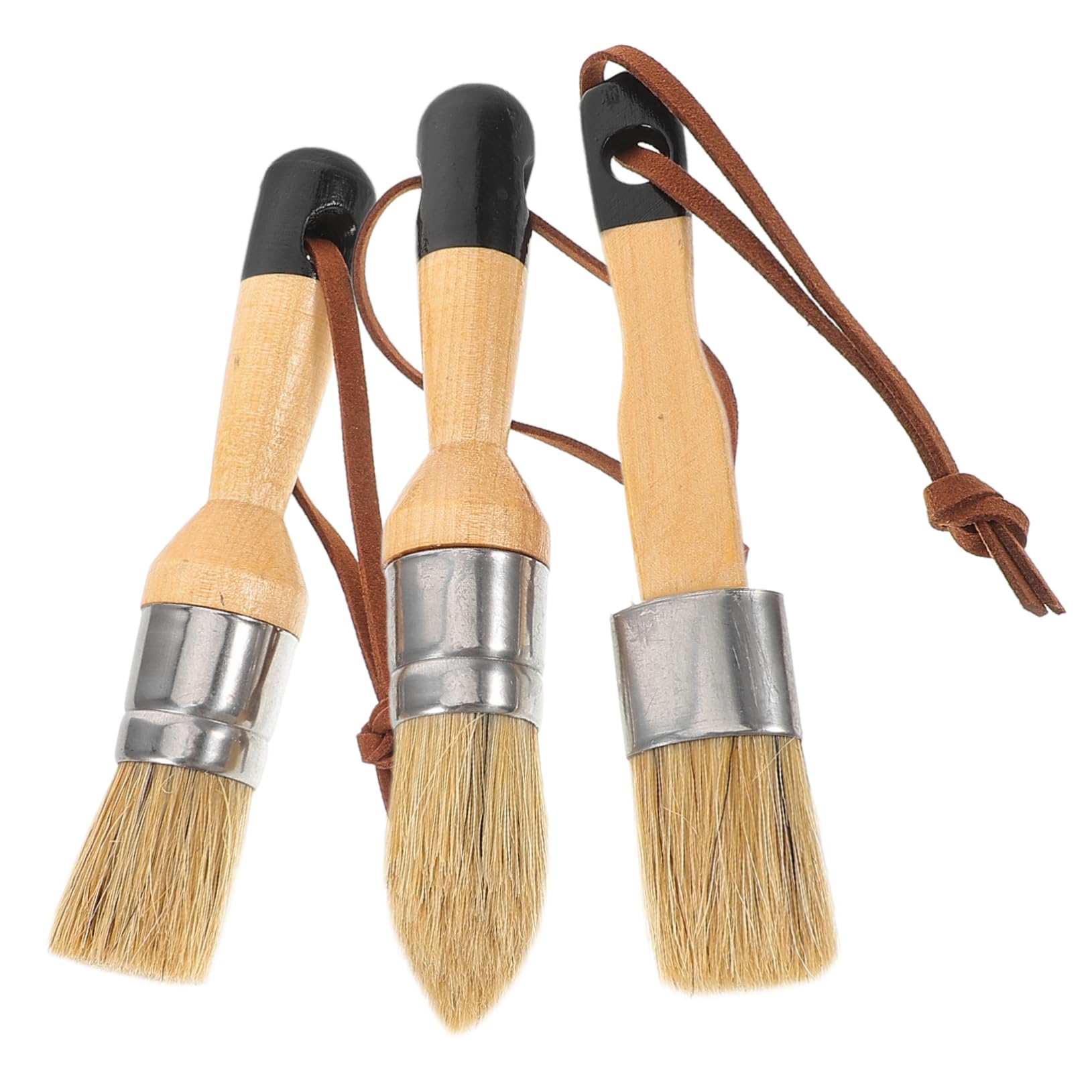 NUOBESTY 2 Series Pinceles De Pintura Ergonómicos Decoración De Uso Diario Muebles Y Proyectos De Arte Resistente Limpiar 3 Piezas*2