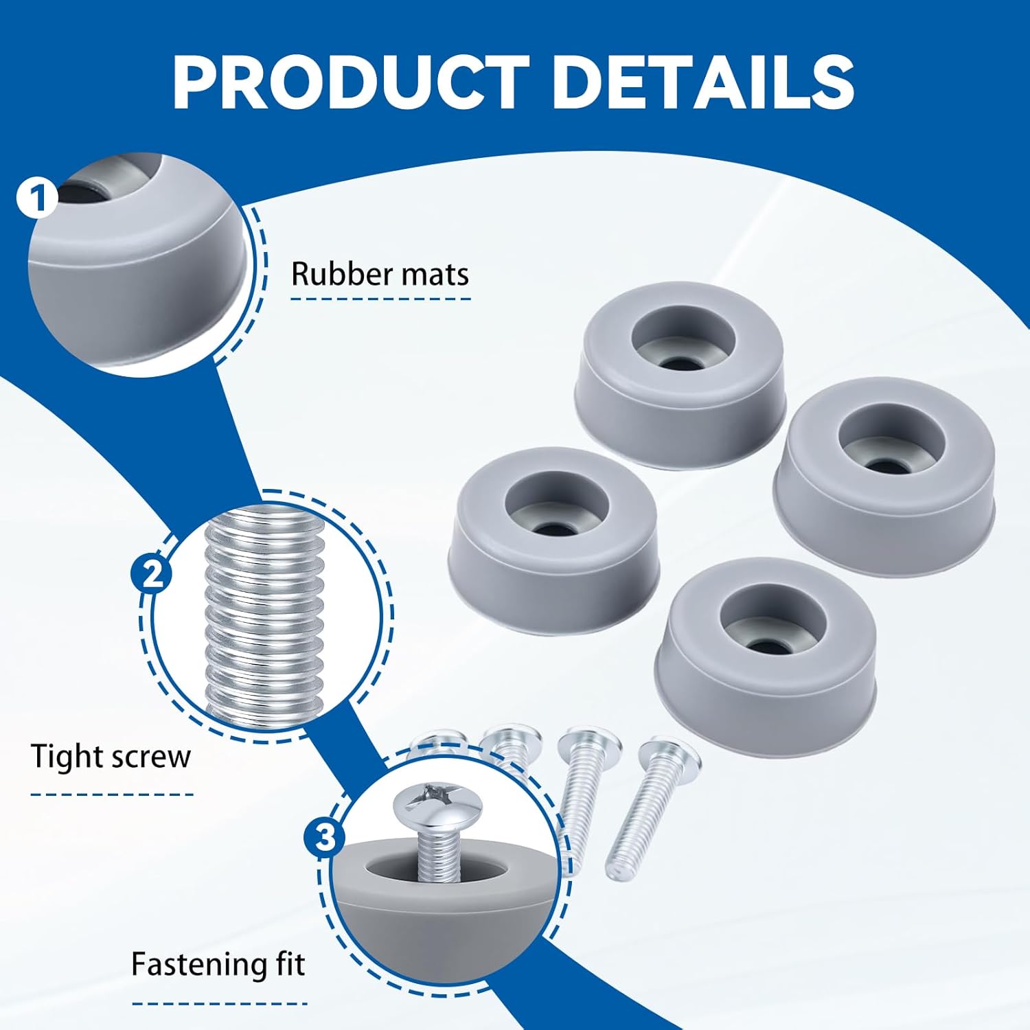 7107262 Rubber Isolator for Simpson Powered Pressure Washers Support - 4 Pack