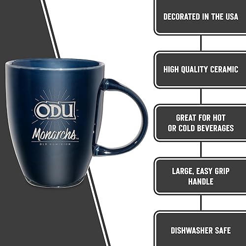 Vista 485 de Rico Industries NCAA - Taza de cerámica con grabado láser, 18 onzas, café y té